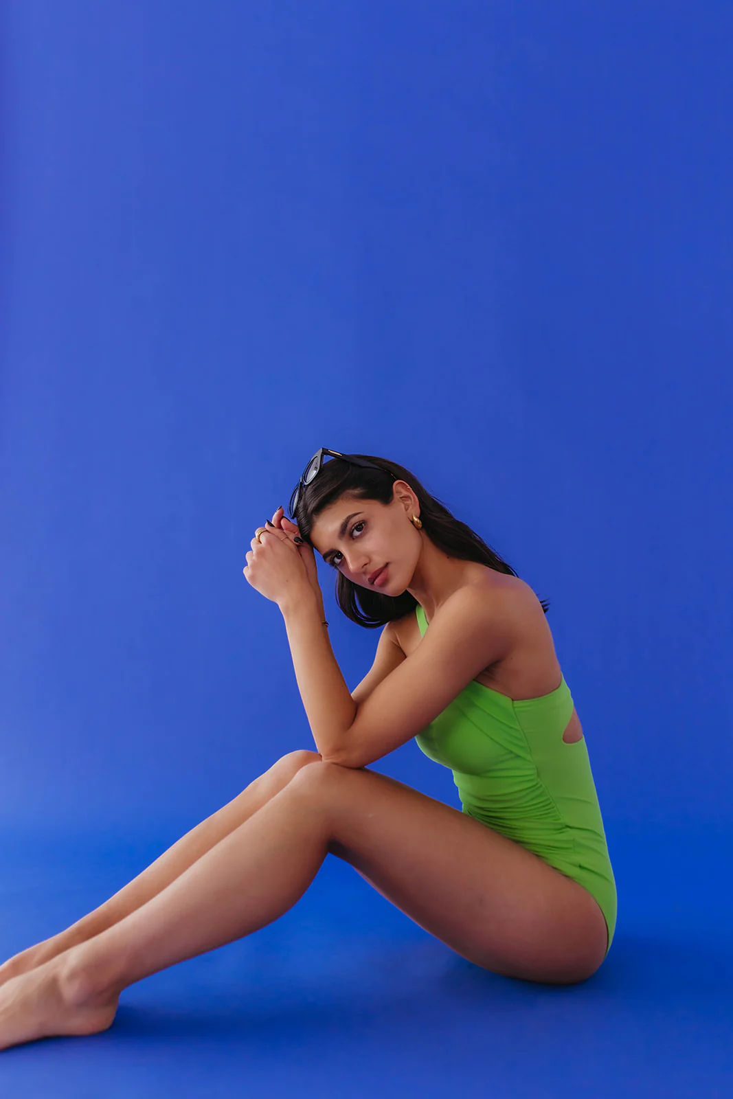 ASYMMETRICAL STRAP ONE PIECE IN ELECTRIC LIME BY PINK DESERT - Image 11