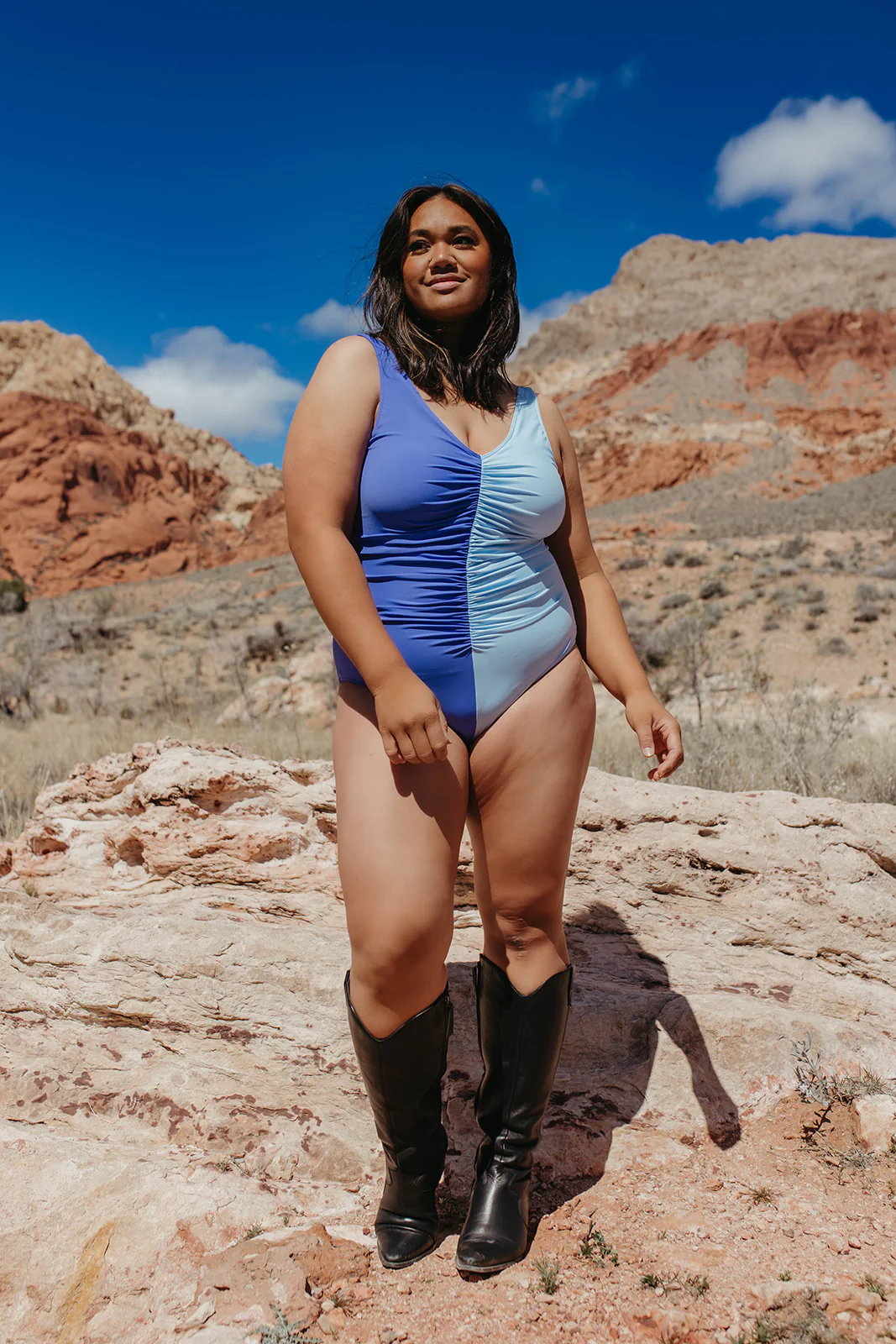 COASTAL BLUE COLOR BLOCK ONE PIECE BY SARAH TRIPP X PINK DESERT - Image 11