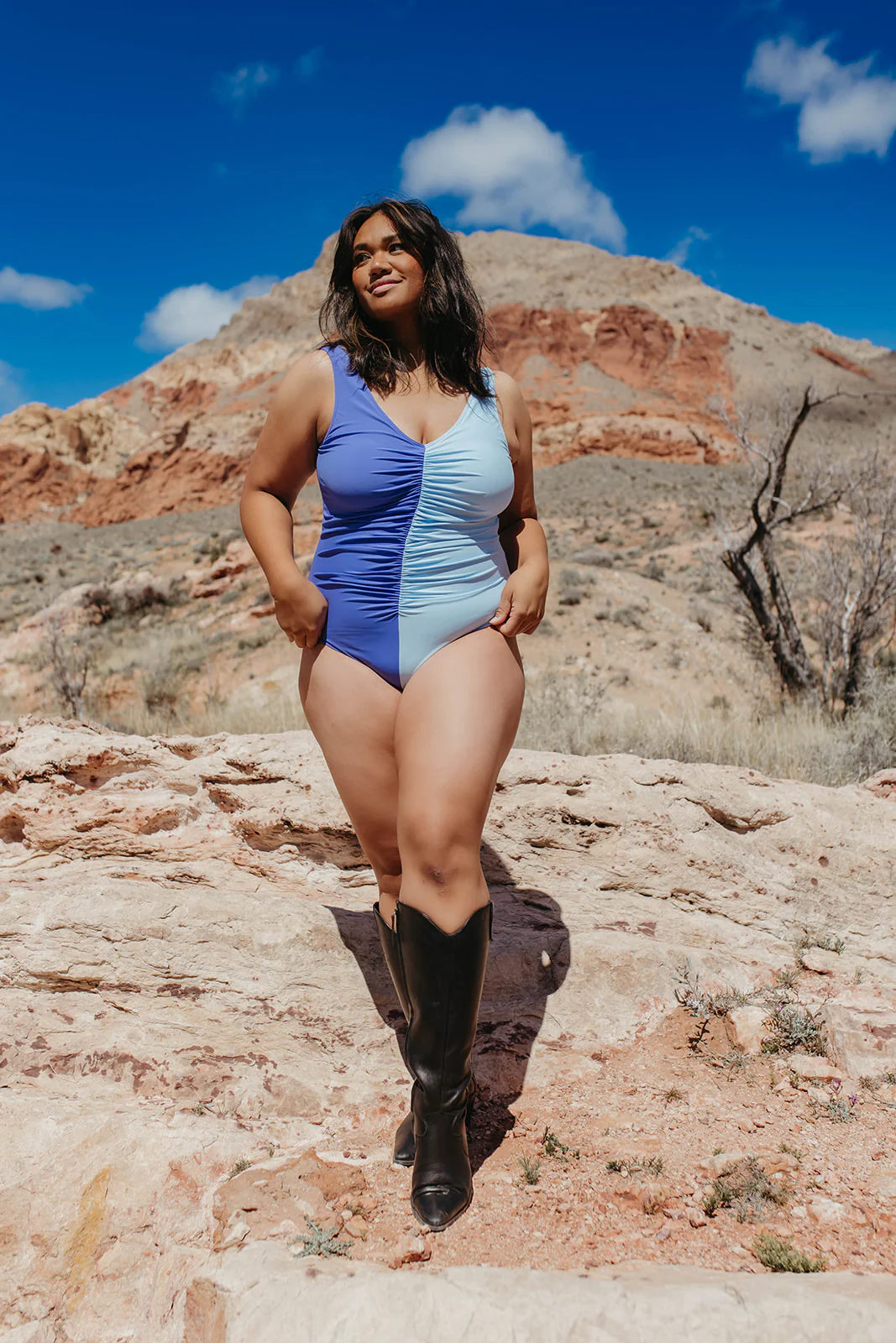COASTAL BLUE COLOR BLOCK ONE PIECE BY SARAH TRIPP X PINK DESERT - Image 14