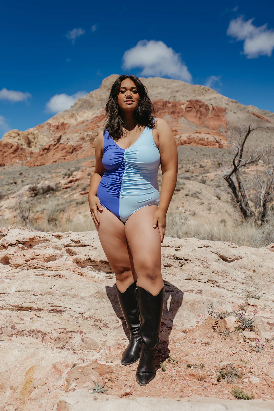 COASTAL BLUE COLOR BLOCK ONE PIECE BY SARAH TRIPP X PINK DESERT - Image 20