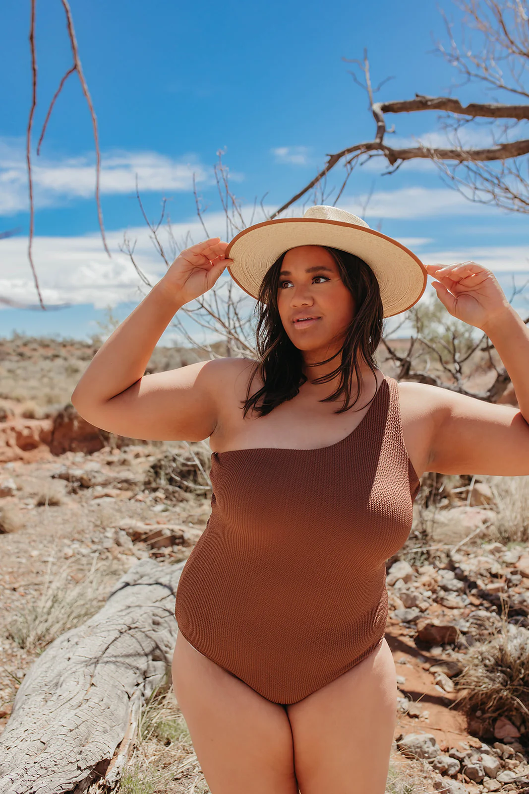 DESERT SCRUNCH ONE SHOULDER ONE PIECE BY SARAH TRIPP X PINK DESERT - Image 13