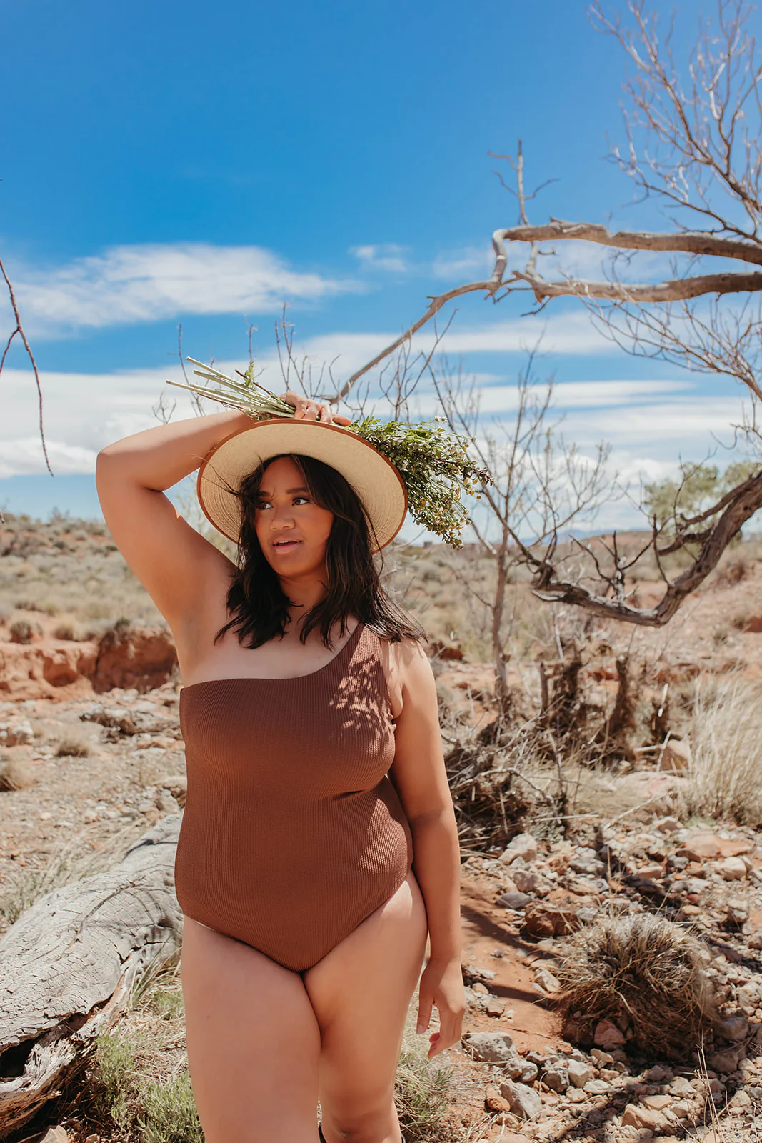 DESERT SCRUNCH ONE SHOULDER ONE PIECE BY SARAH TRIPP X PINK DESERT - Image 17