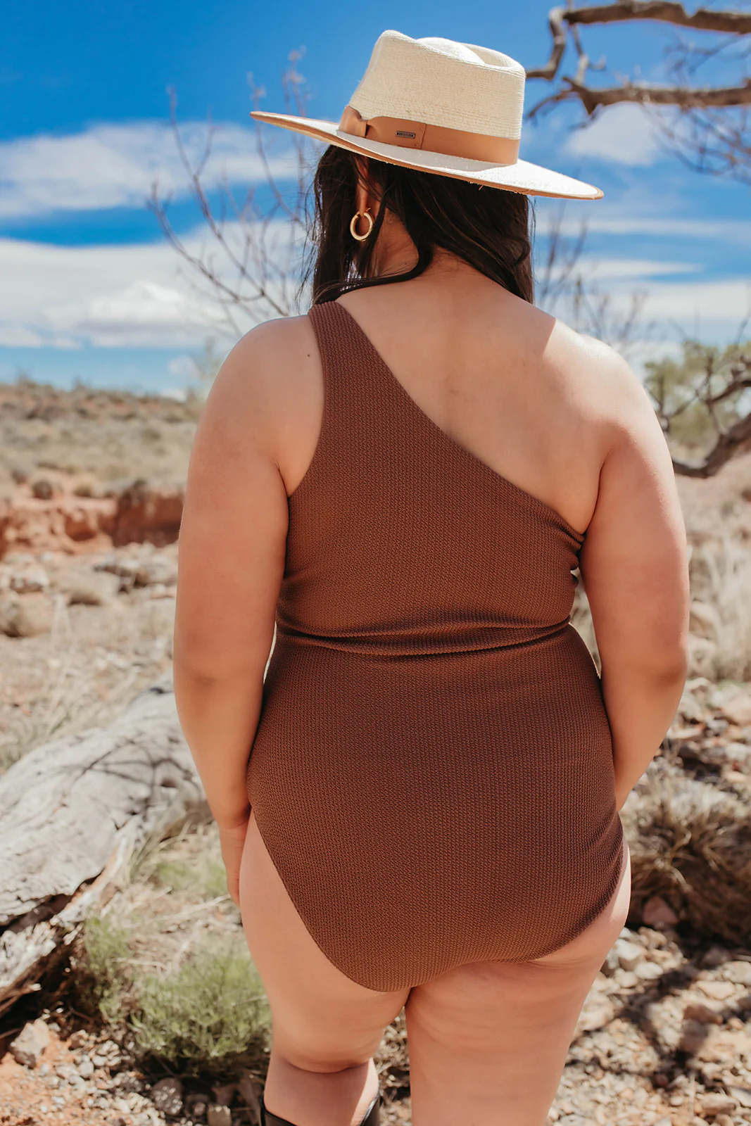 DESERT SCRUNCH ONE SHOULDER ONE PIECE BY SARAH TRIPP X PINK DESERT - Image 23