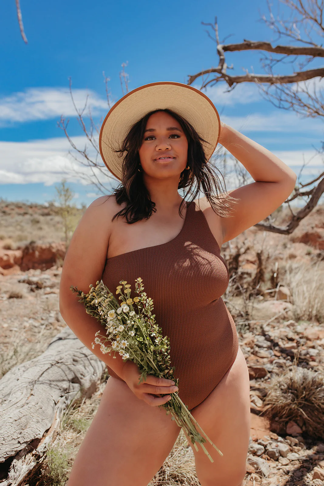DESERT SCRUNCH ONE SHOULDER ONE PIECE BY SARAH TRIPP X PINK DESERT - Image 7