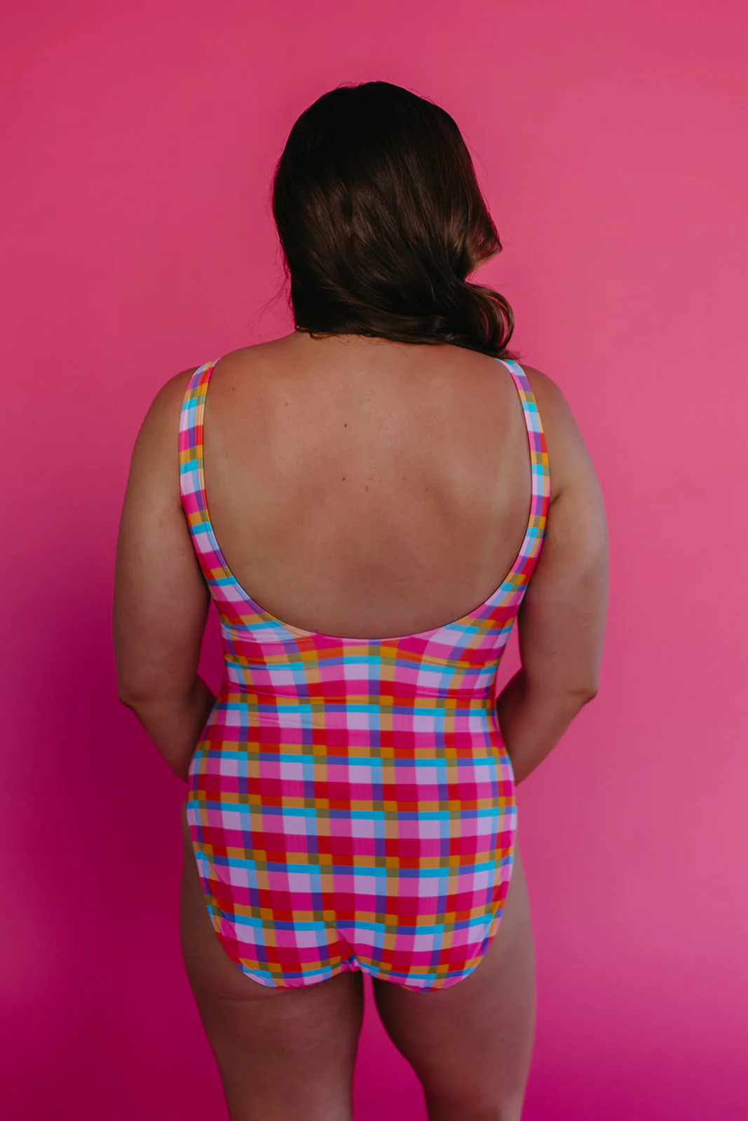 SCOOP ONE PIECE IN PALM SPRINGS PLAID BY PINK DESERT - Image 5