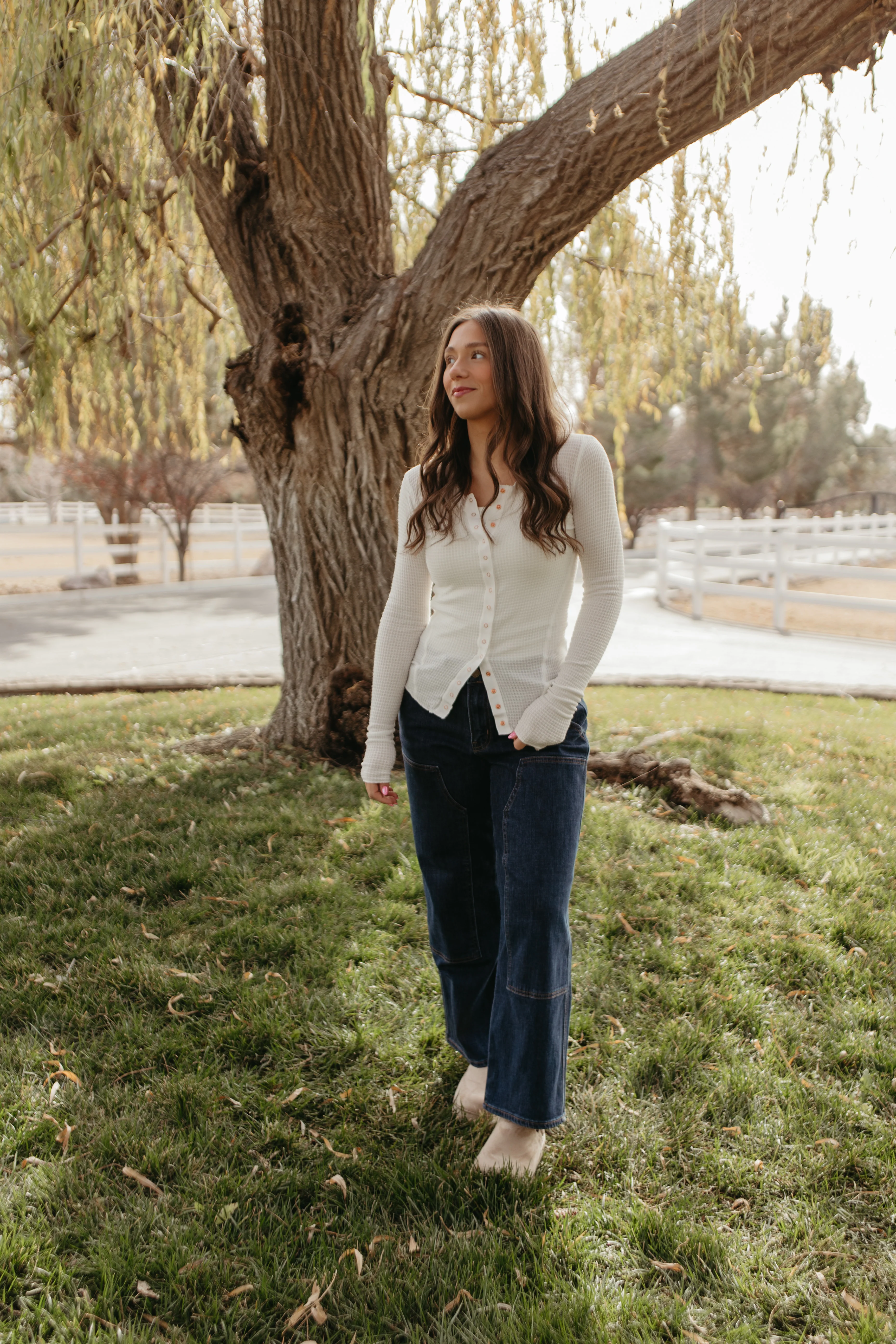 FREE PEOPLE GOING PLACES CARDI IN IVORY - Image 3