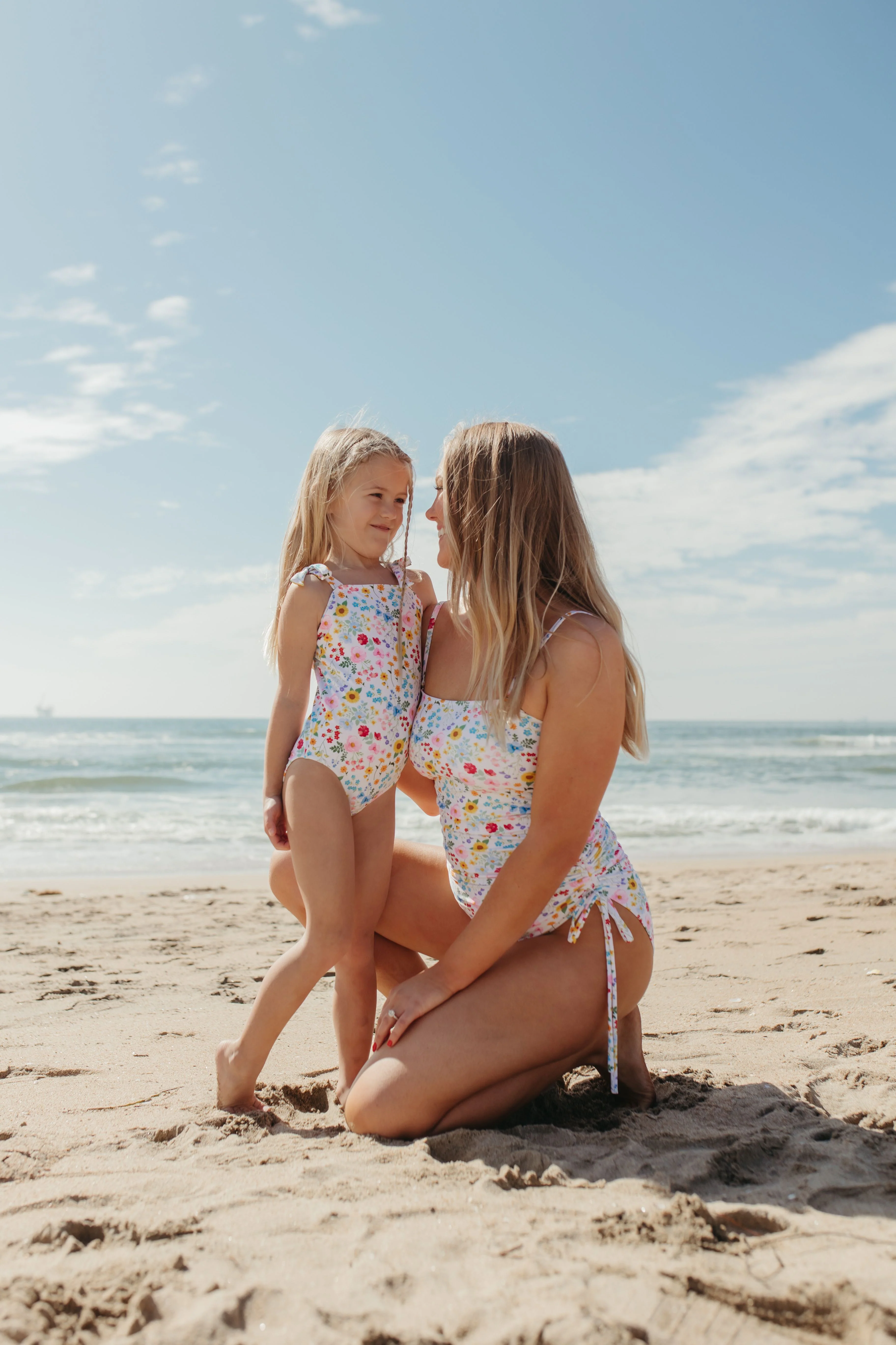 GIRLS TIE STRAP ONE PIECE IN BEACH BLOSSOM BY PINK DESERT - Image 10
