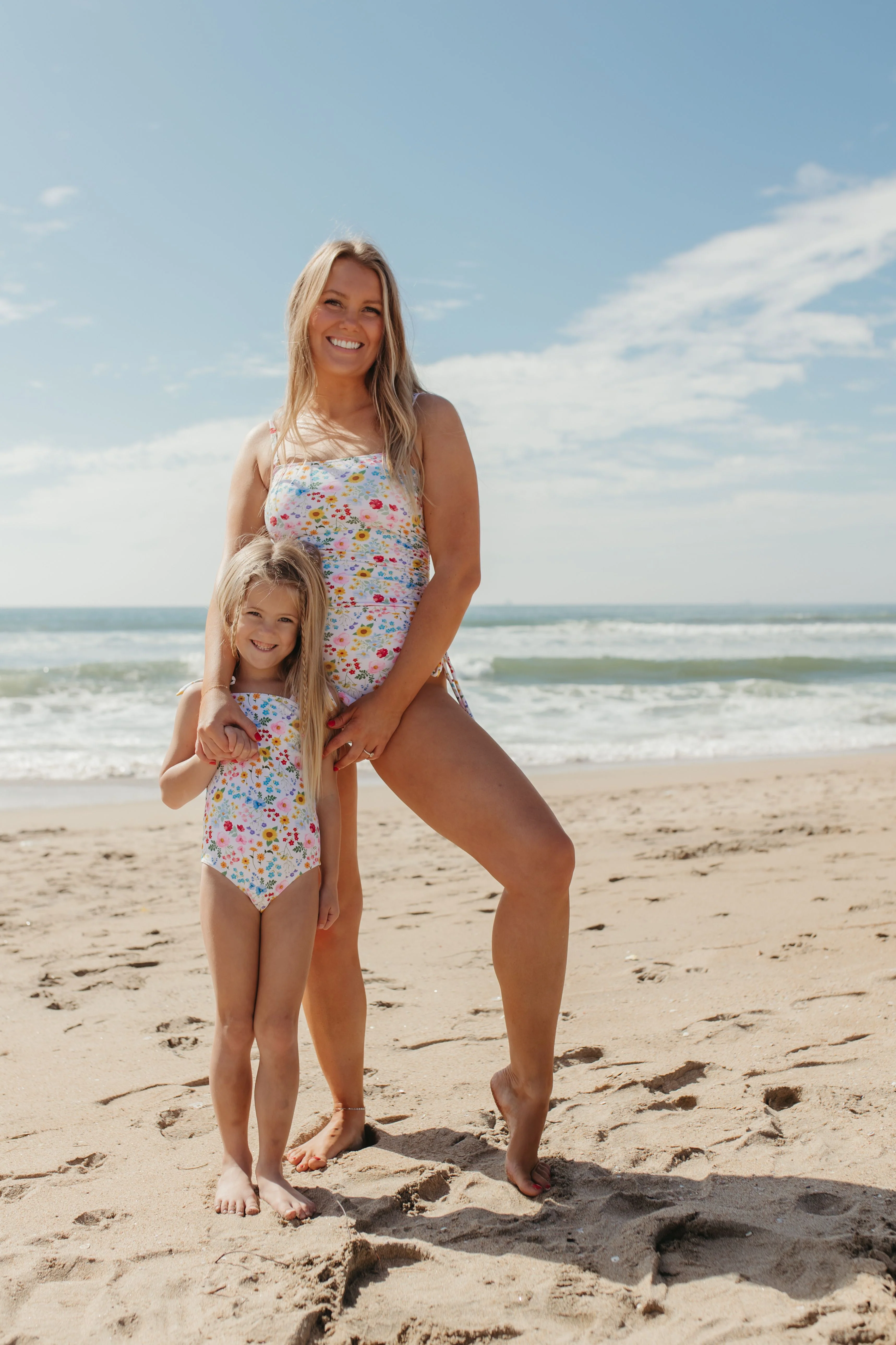 GIRLS TIE STRAP ONE PIECE IN BEACH BLOSSOM BY PINK DESERT - Image 9