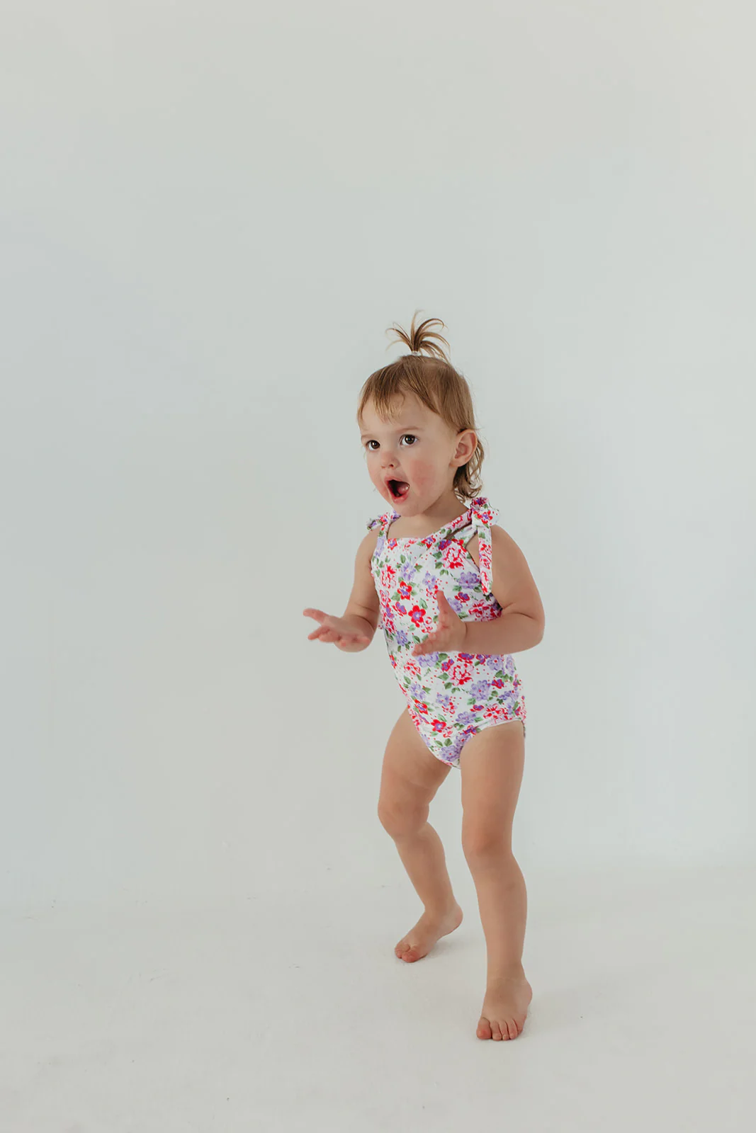 GIRLS TIE STRAP ONE PIECE IN CORAL BLOSSOM BY PINK DESERT X SARAH TRIPP - Image 12