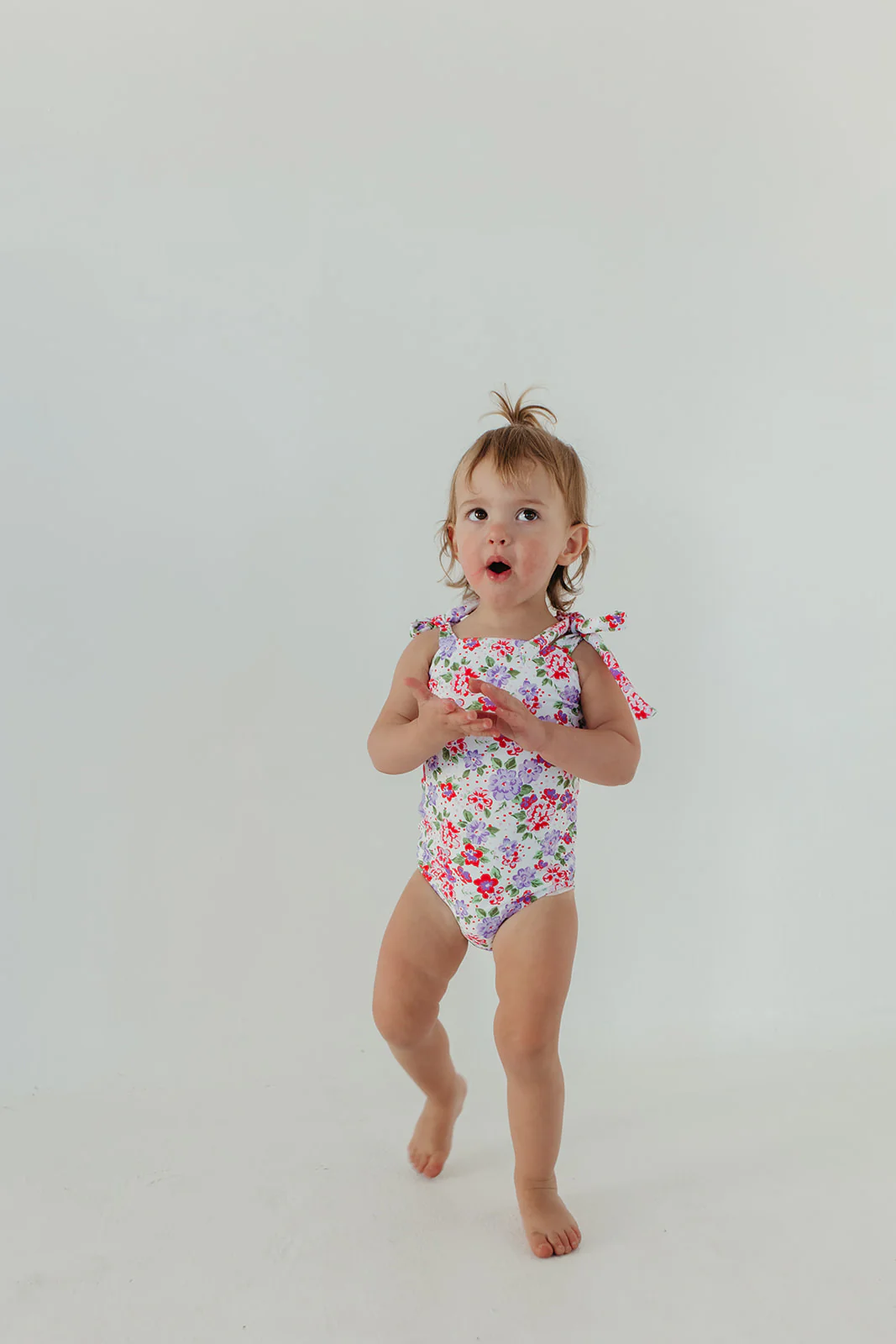 GIRLS TIE STRAP ONE PIECE IN CORAL BLOSSOM BY PINK DESERT X SARAH TRIPP - Image 13