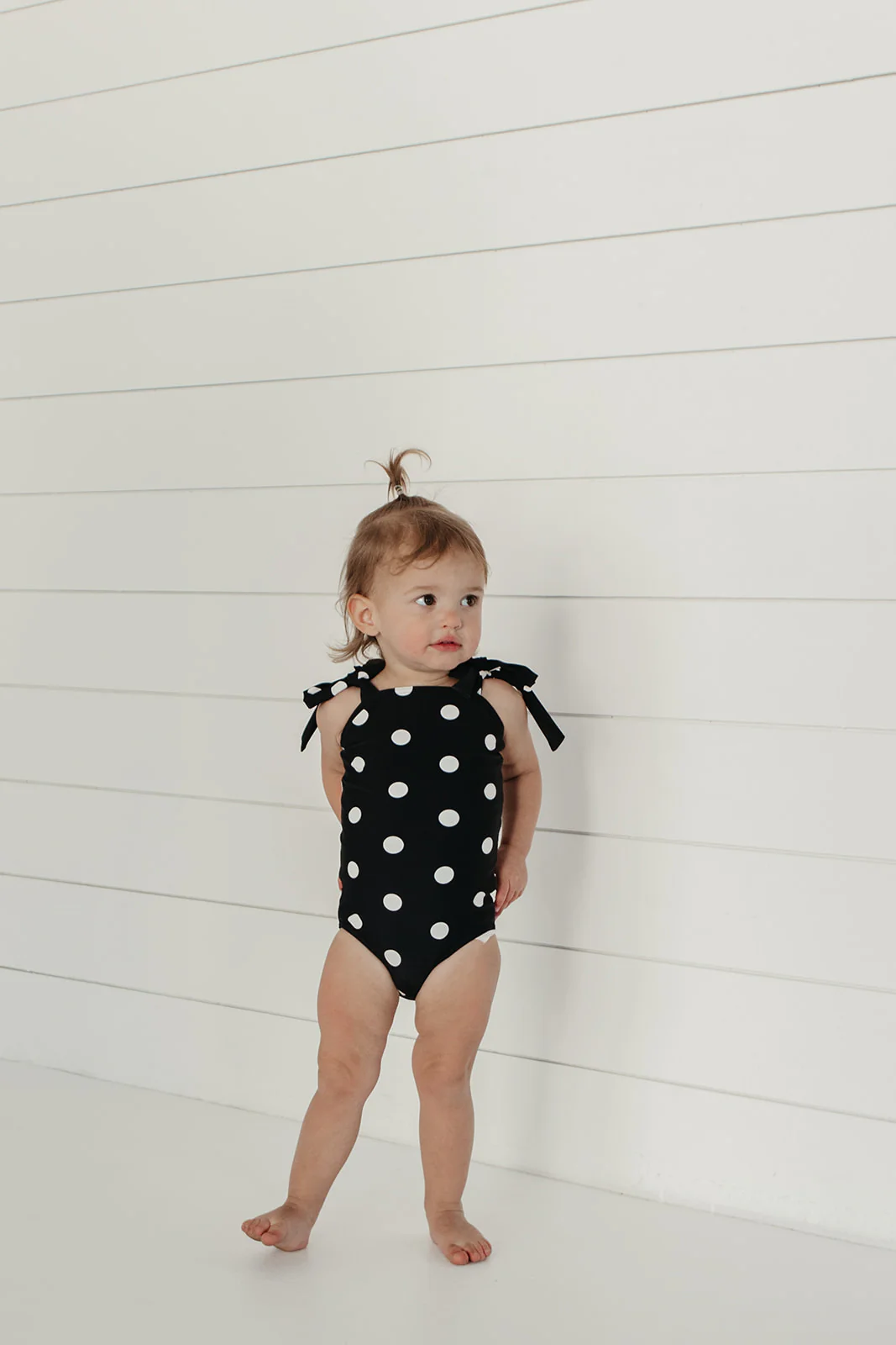 GIRLS TIE STRAP ONE PIECE IN DOTS BY PINK DESERT - Image 5