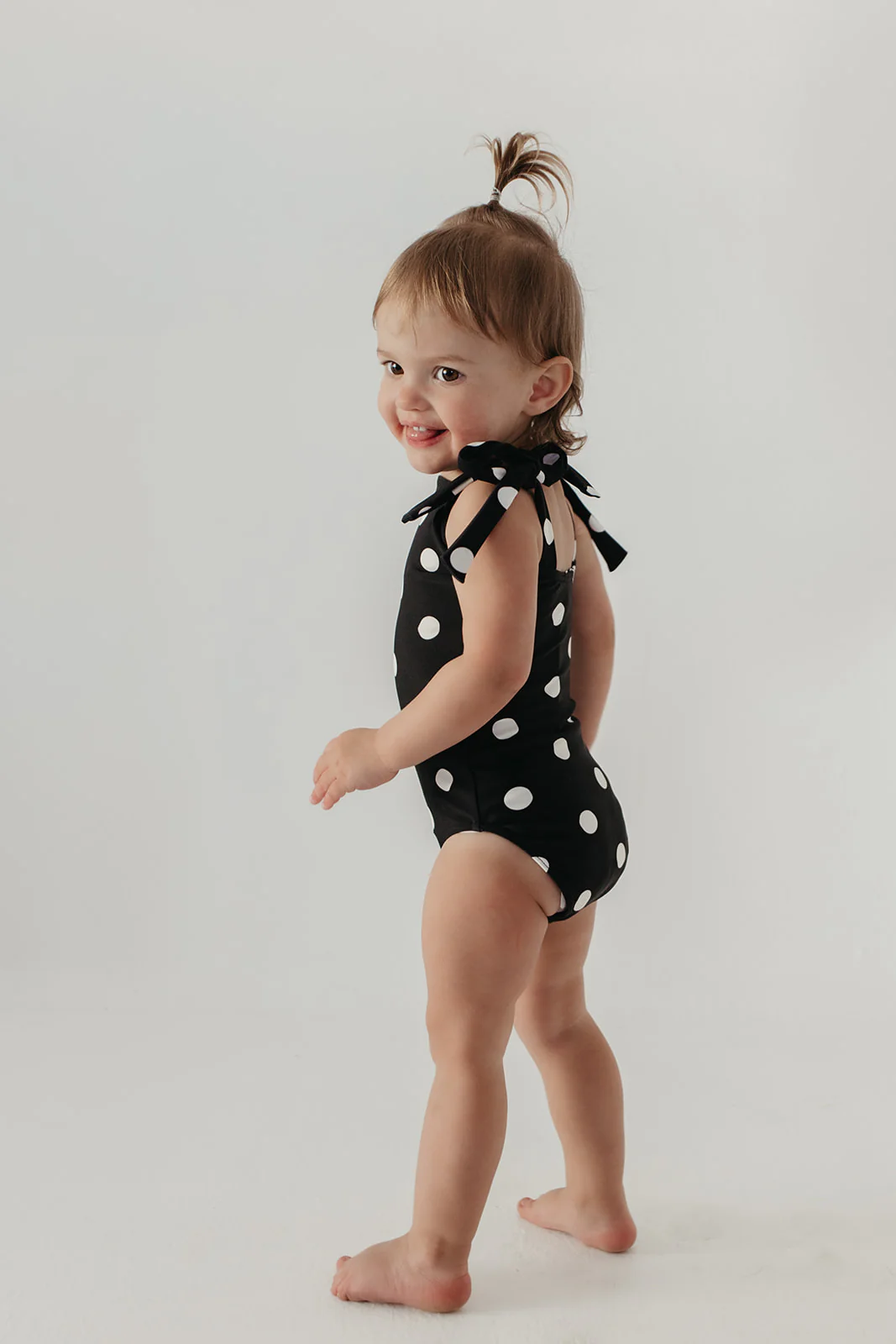 GIRLS TIE STRAP ONE PIECE IN DOTS BY PINK DESERT - Image 7