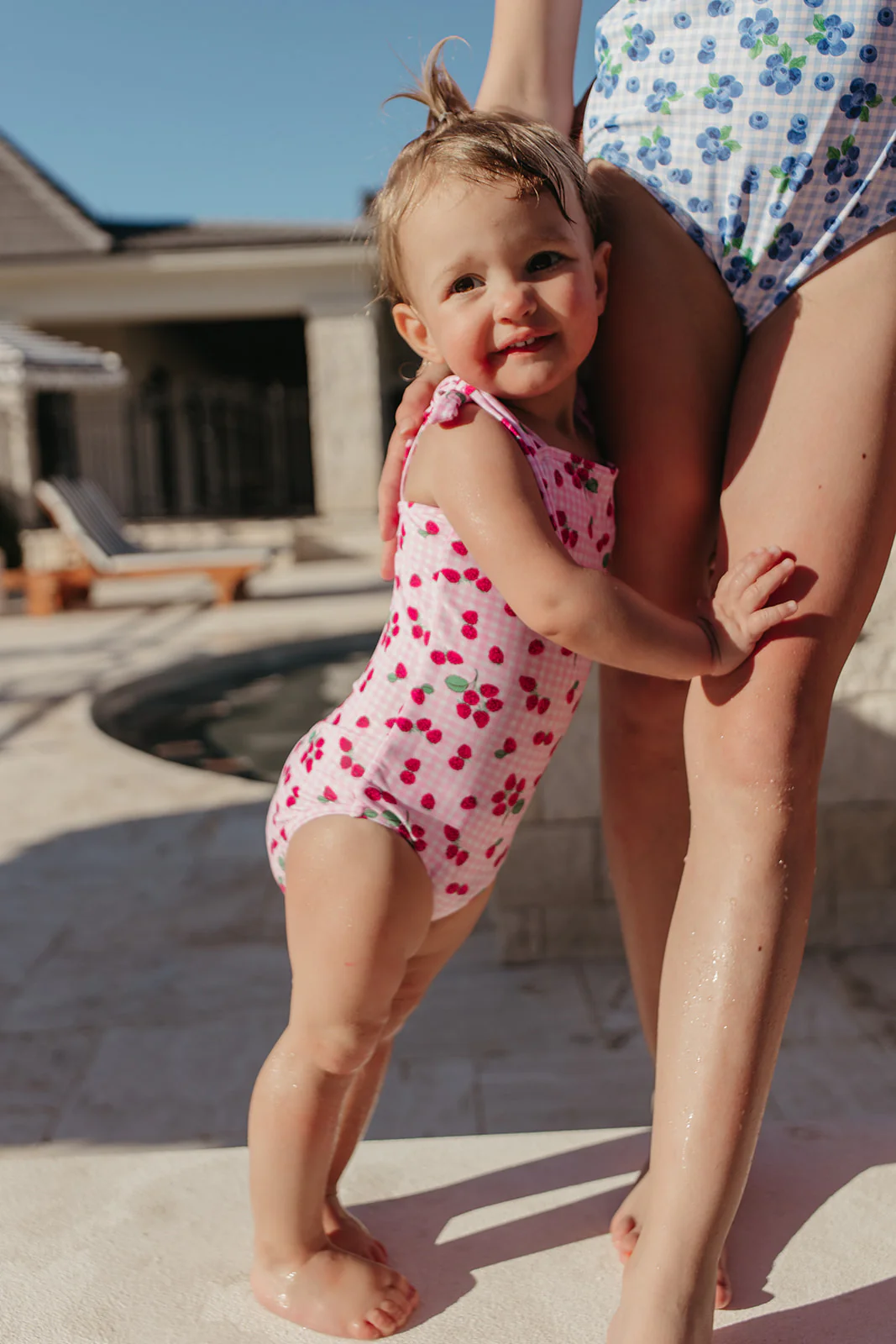 GIRLS TIE STRAP ONE PIECE IN ROSIE RASPBERRY BY PINK DESERT - Image 10
