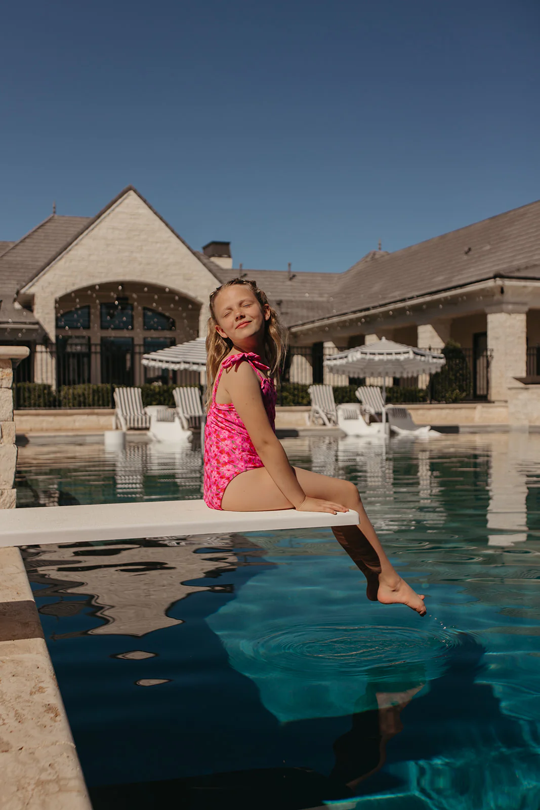 GIRLS TIE STRAP ONE PIECE IN CHERRY BLOOM BY PINK DESERT - Image 9