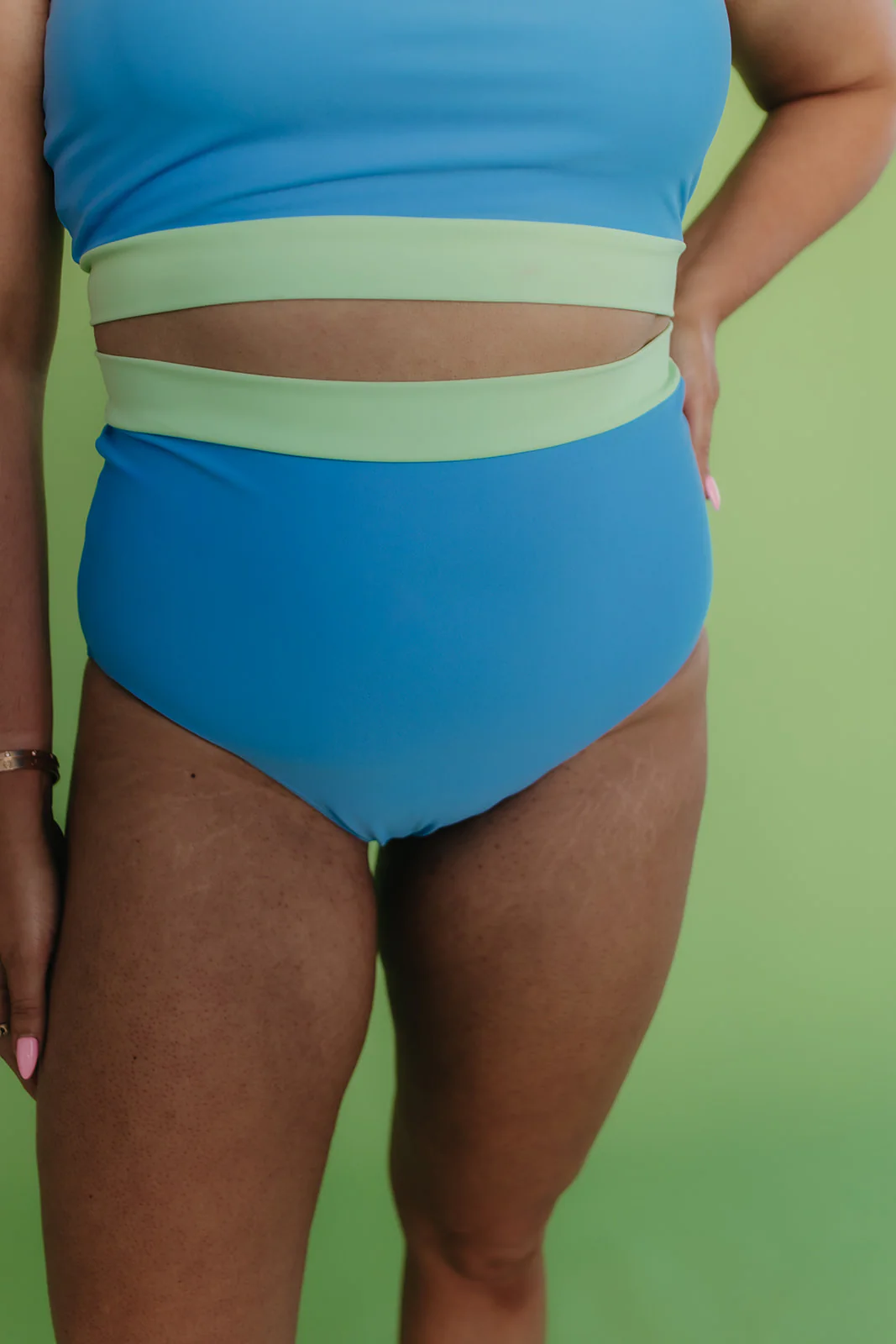 MIAMI SWIM BOTTOM IN SKY BLUE COLORBLOCK BY PINK DESERT - Image 8