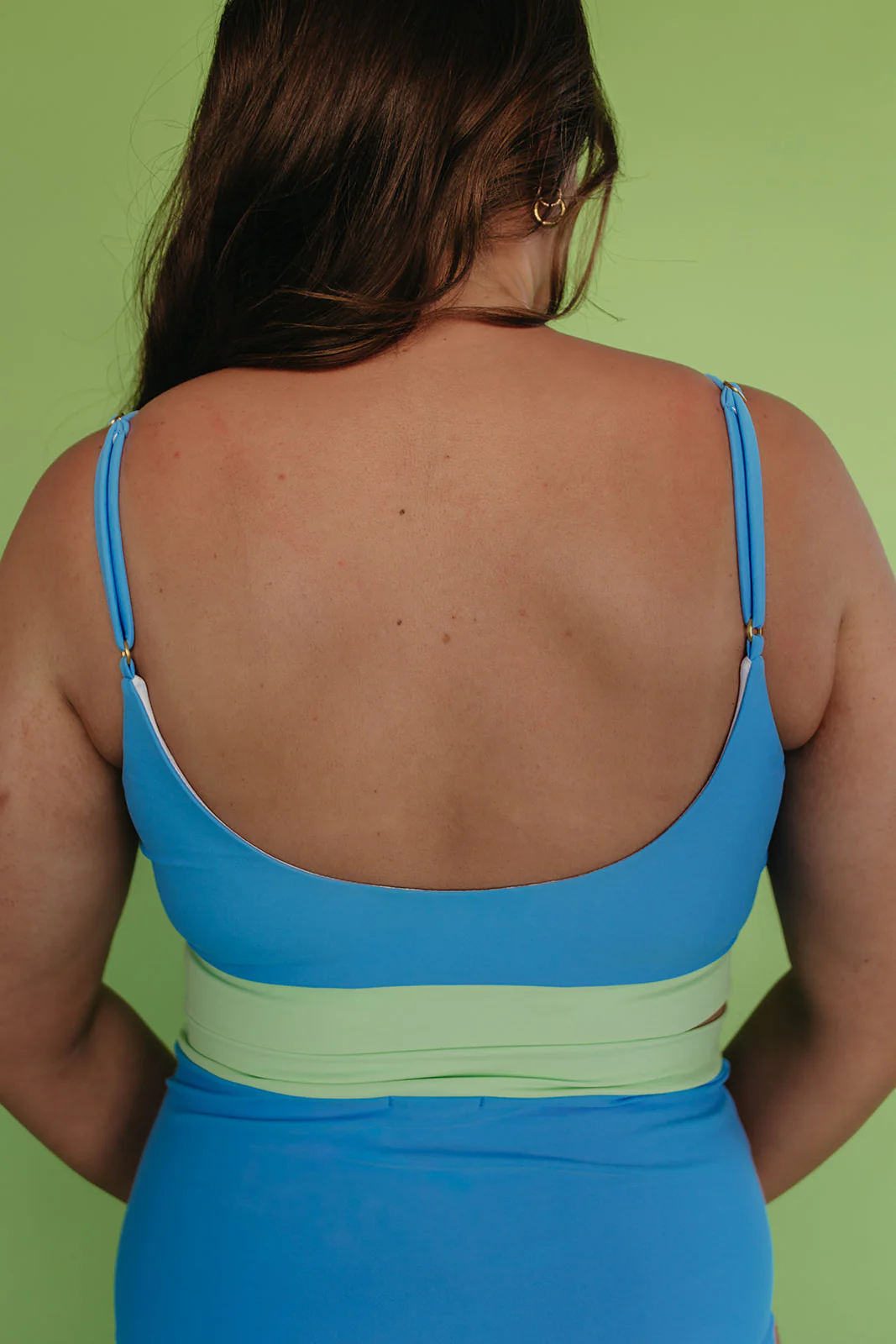 MIAMI SWIM TOP IN SKY BLUE COLORBLOCK BY PINK DESERT - Image 6