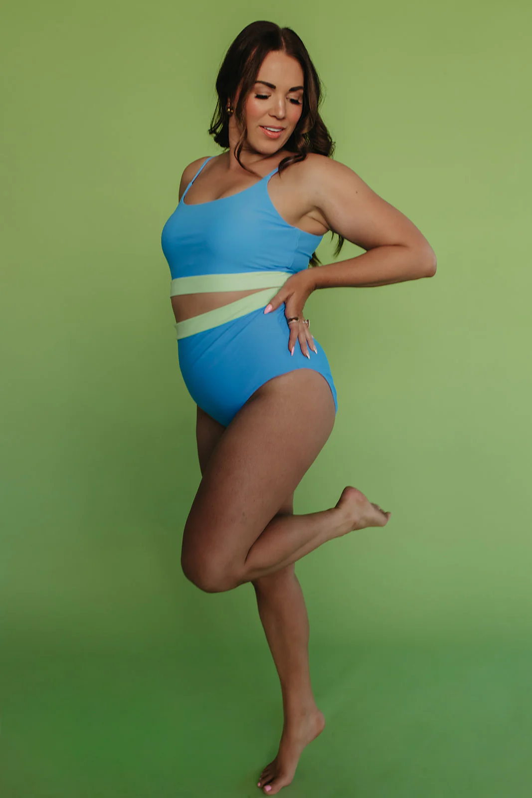 MIAMI SWIM BOTTOM IN SKY BLUE COLORBLOCK BY PINK DESERT - Image 5