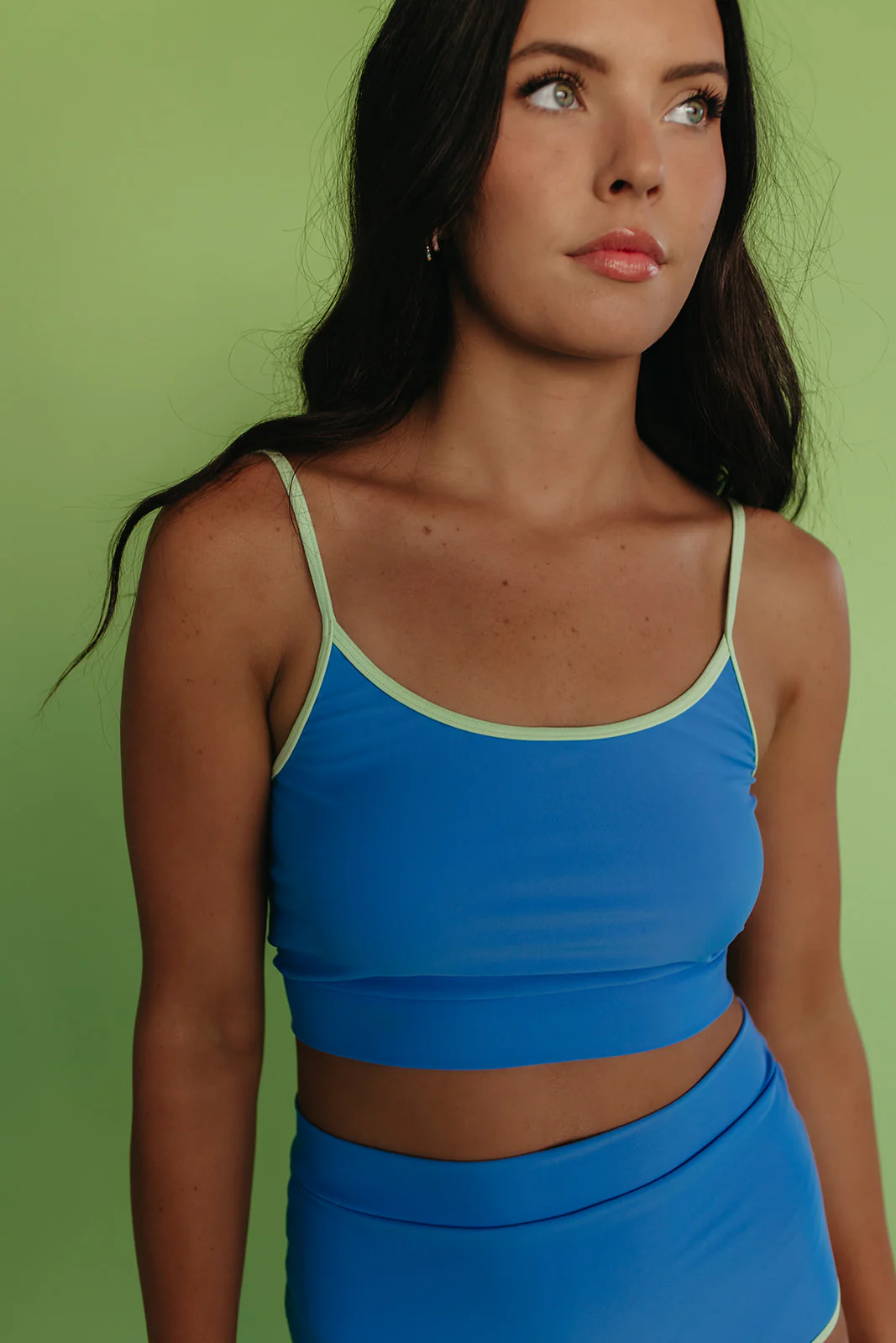 CONTRAST TRIM SWIM TOP IN OCEAN BLUE BY PINK DESERT - Image 10