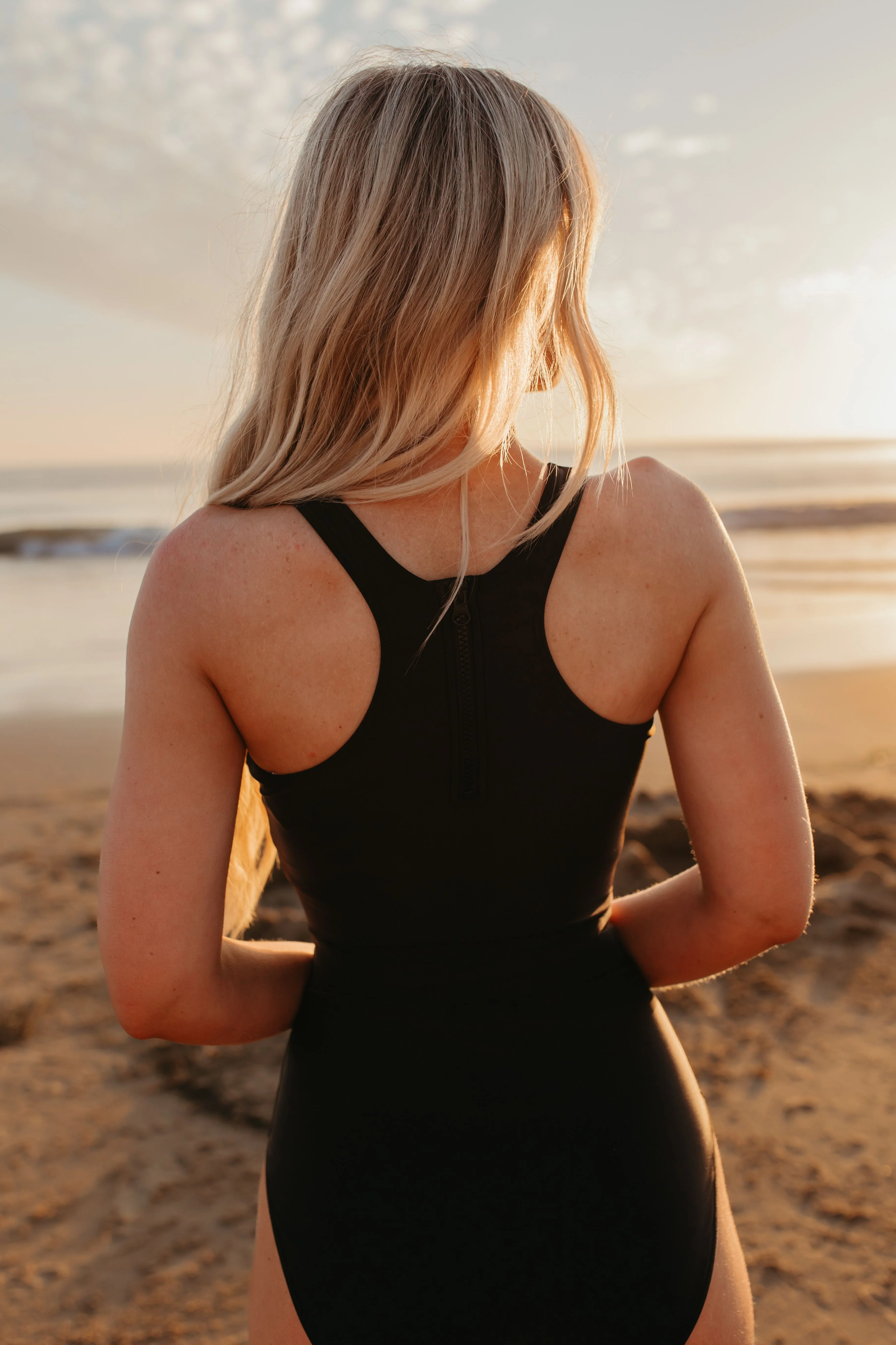 HIGH TIDE RACERBACK SWIM TOP IN BLACK BY PINK DESERT - Image 11