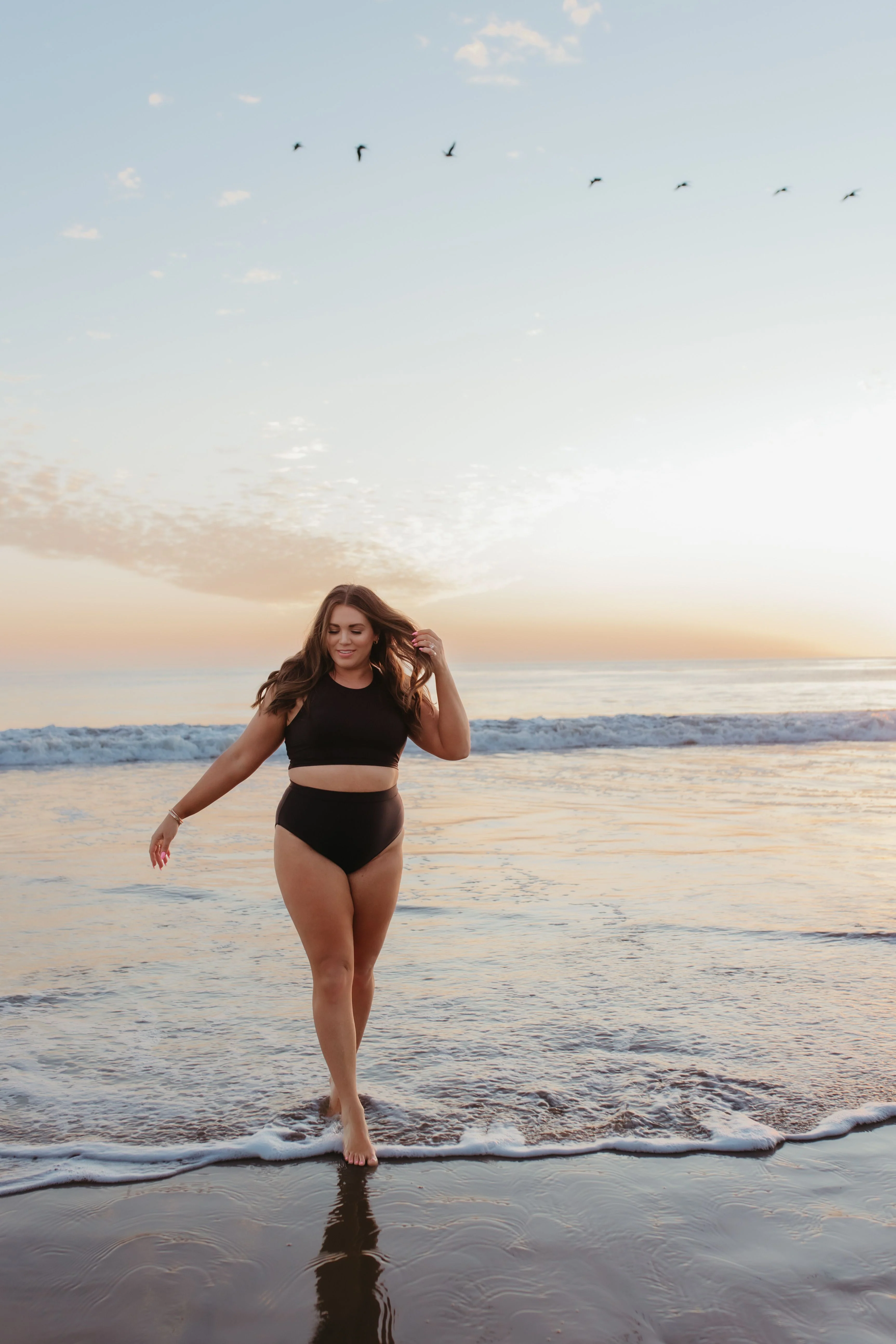 HIGH TIDE SWIM BOTTOM IN BLACK BY PINK DESERT - Image 3