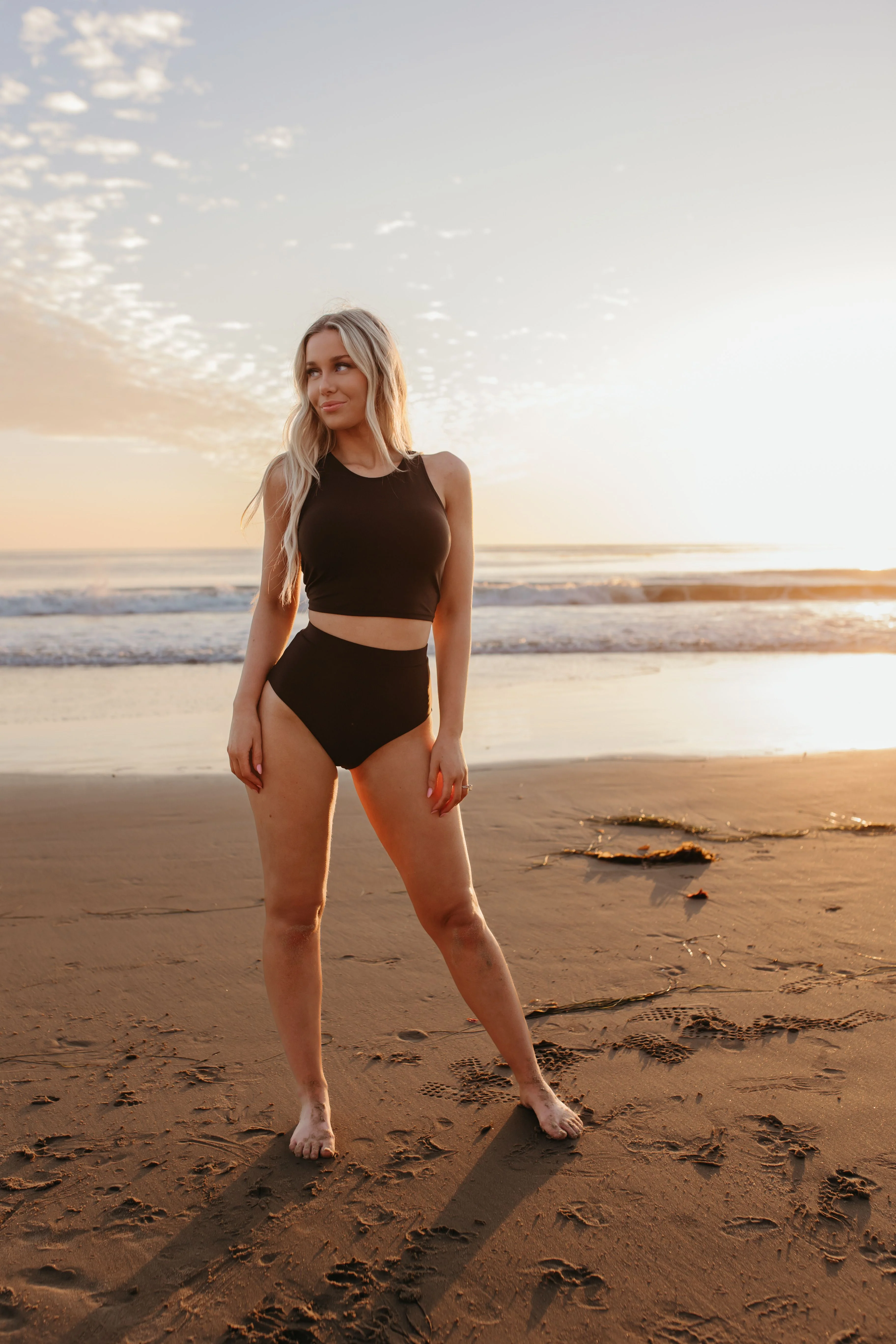 HIGH TIDE SWIM BOTTOM IN BLACK BY PINK DESERT - Image 8