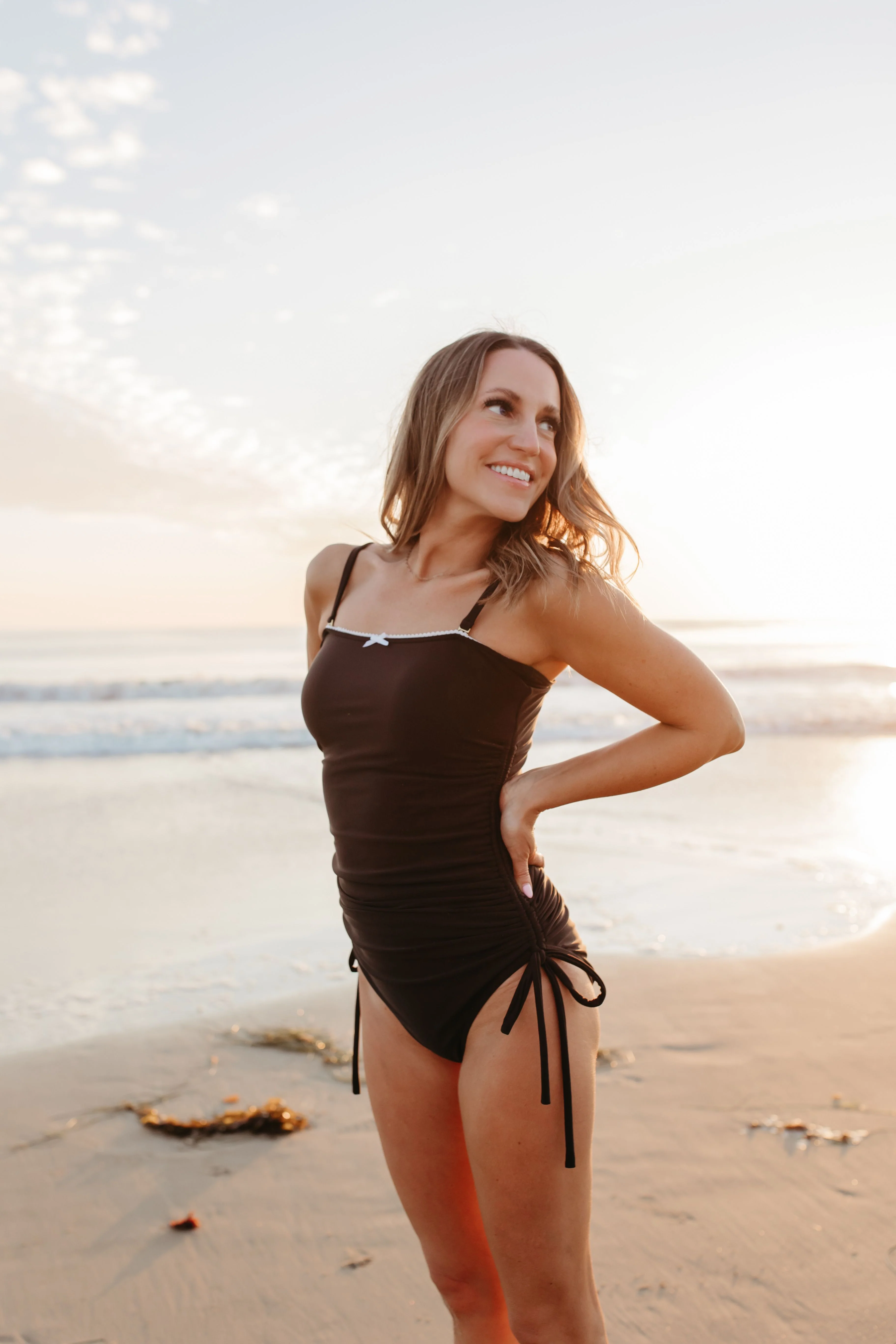 HOLLYWOOD BANDEAU ONE PIECE IN BLACK BY PINK DESERT - Image 8