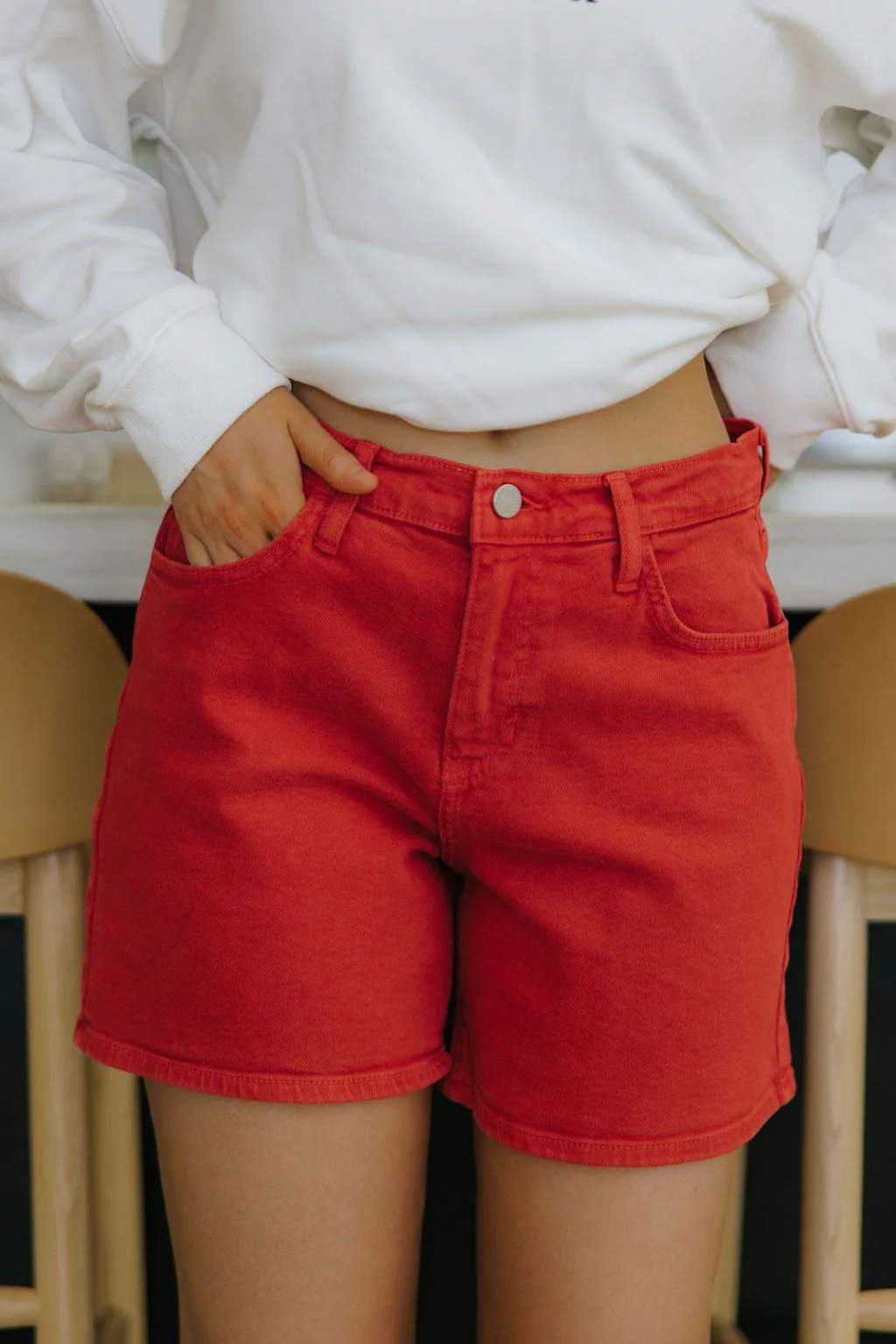JBD LIGHTWEIGHT SHORT IN VINTAGE RED - Image 4
