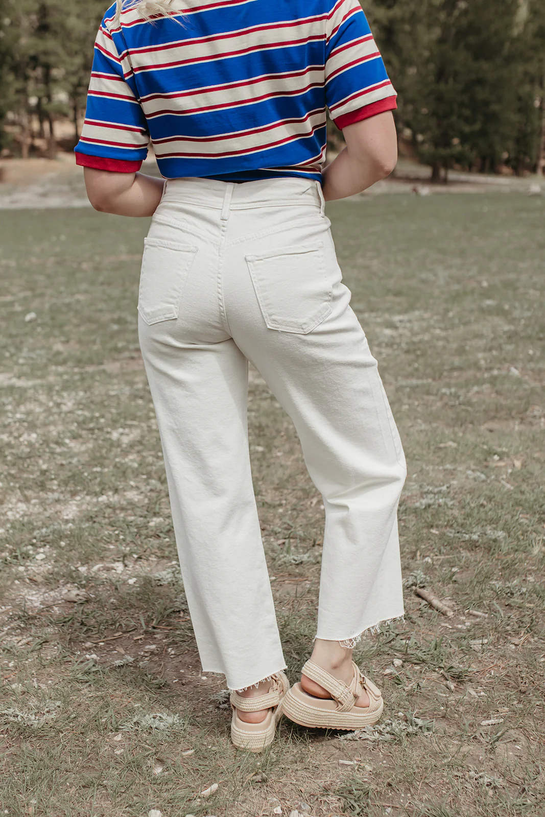 JBD UTILITY WIDE LEG JEANS IN OFF WHITE - Image 4