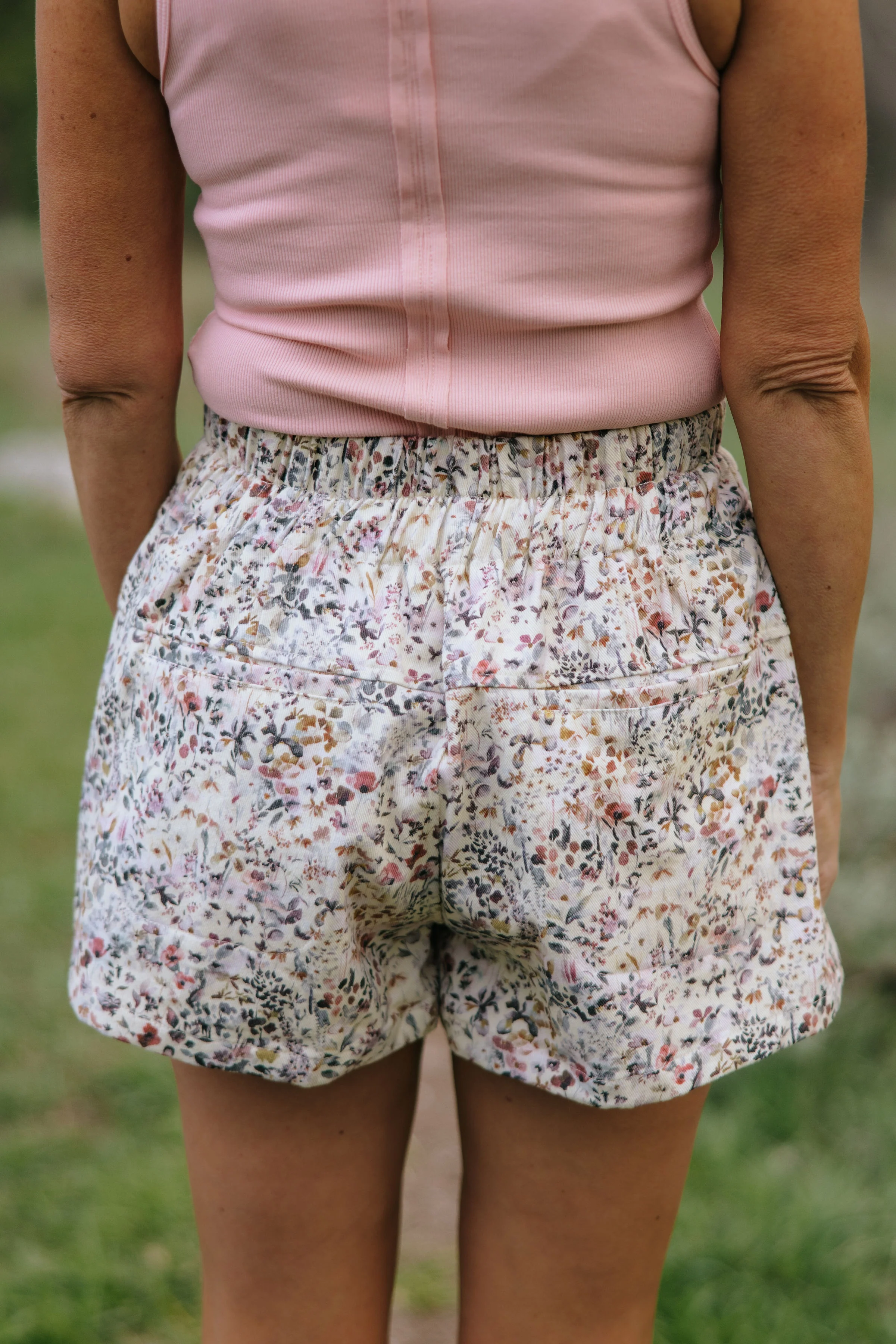 MARISSA WASHED SMOCKED BUTTON DOWN SHORTS WITH STRING - Image 5