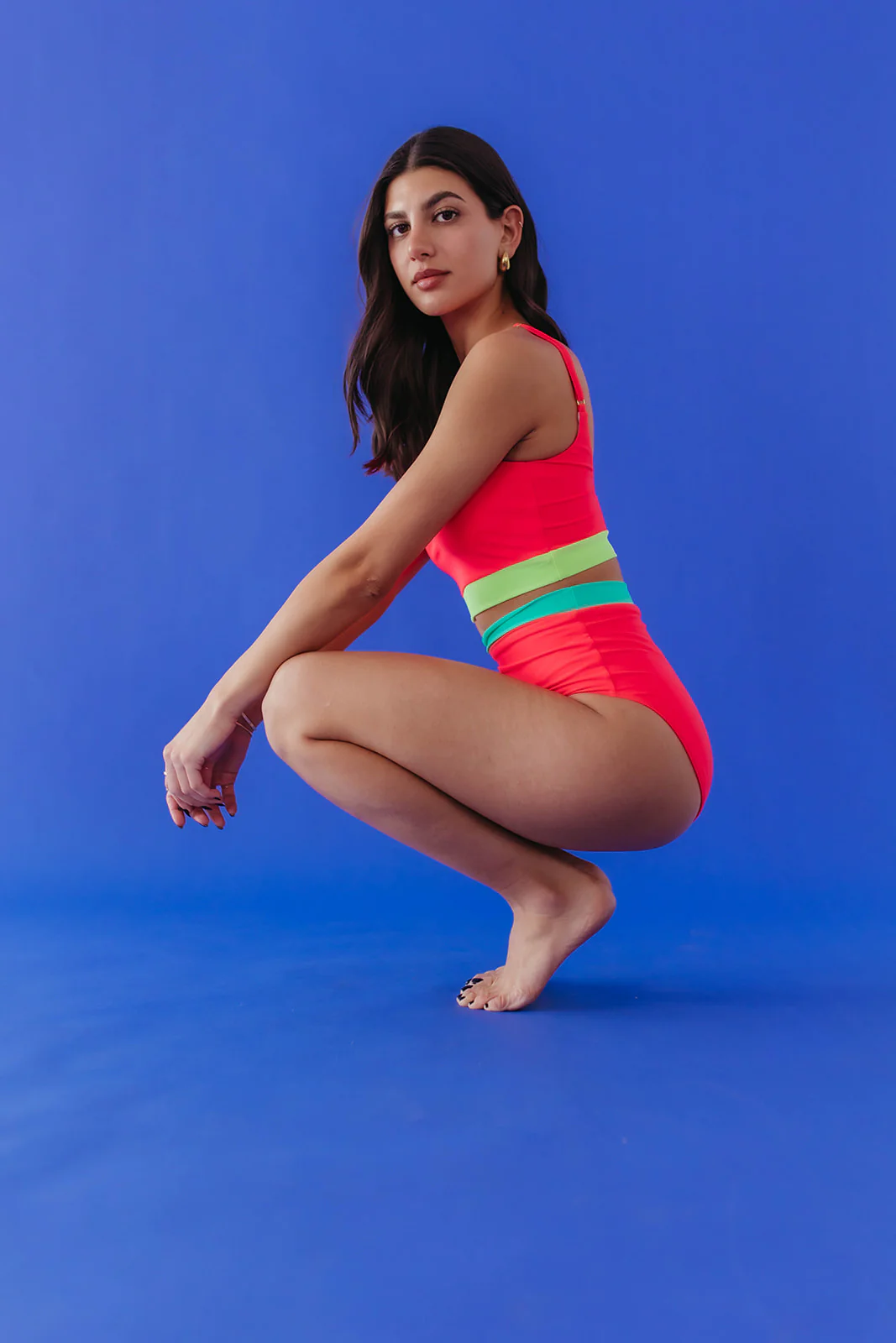 MIAMI SWIM TOP IN NEON COLORBLOCK BY PINK DESERT - Image 20