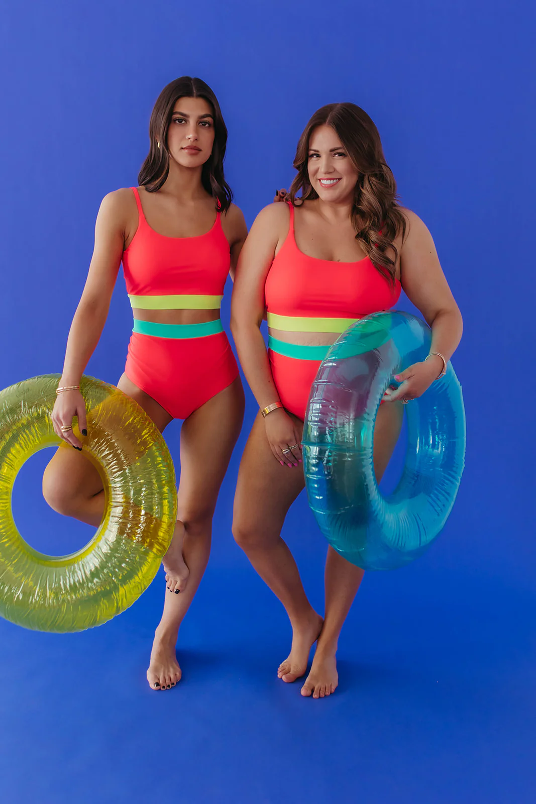MIAMI SWIM TOP IN NEON COLORBLOCK BY PINK DESERT - Image 25