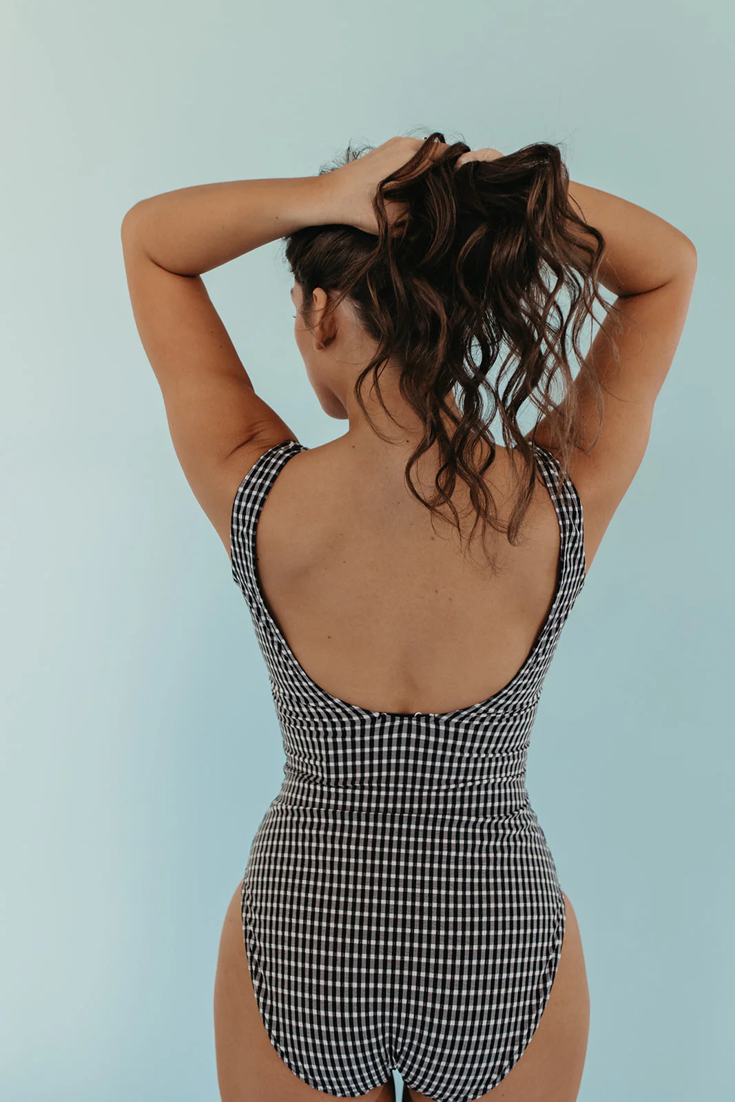 SCOOP ONE PIECE BLACK GINGHAM BY PINK DESERT - Image 6