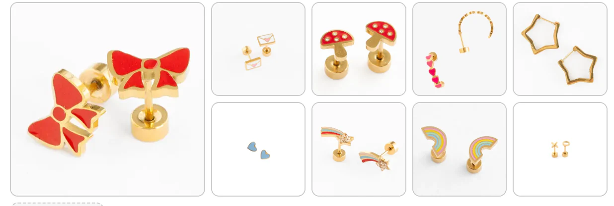 Pip Pop Post Hypoallergenic Earrings in Gold