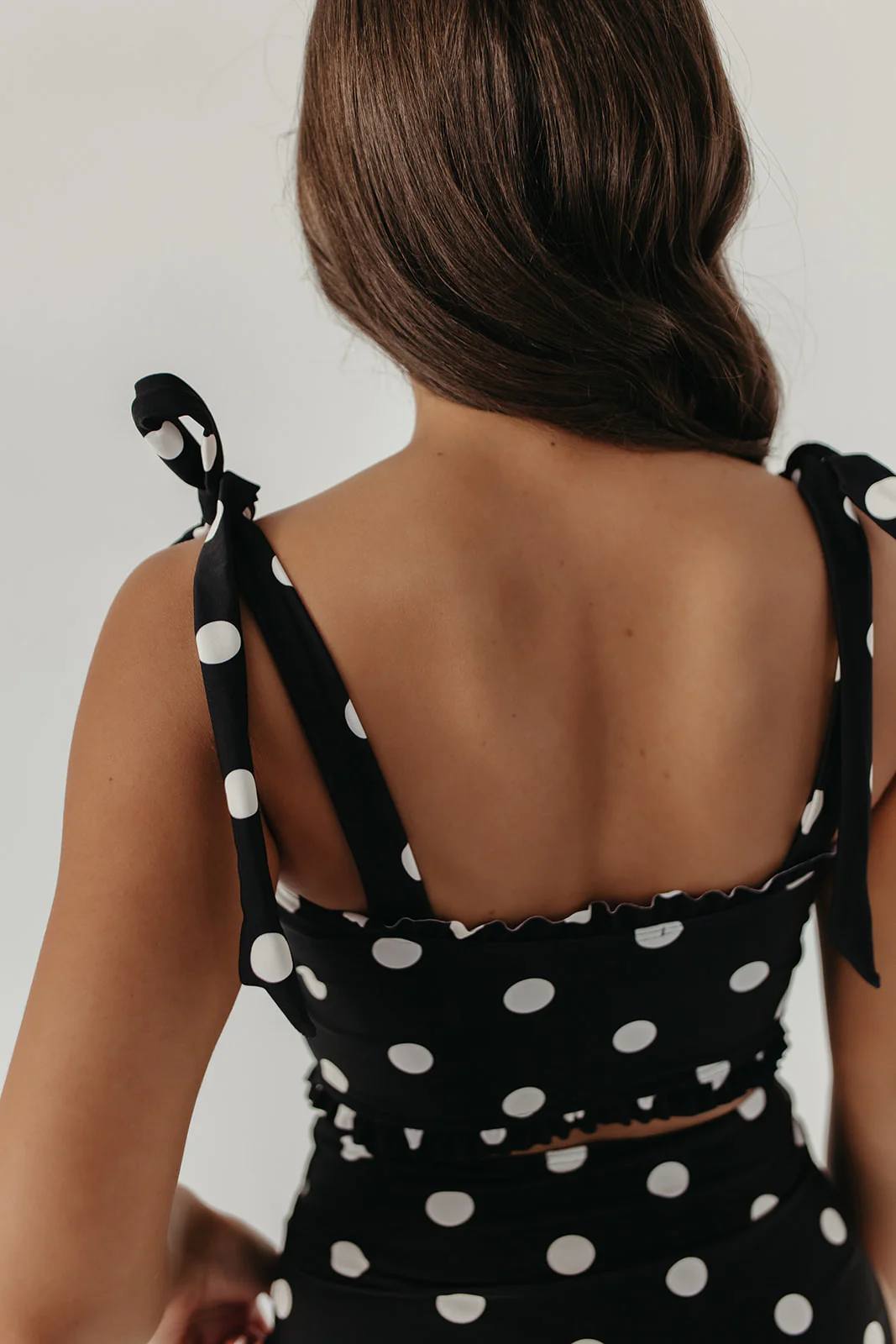 HIGH WAIST SWIM BOTTOMS IN DOTS BY PINK DESERT - Image 5