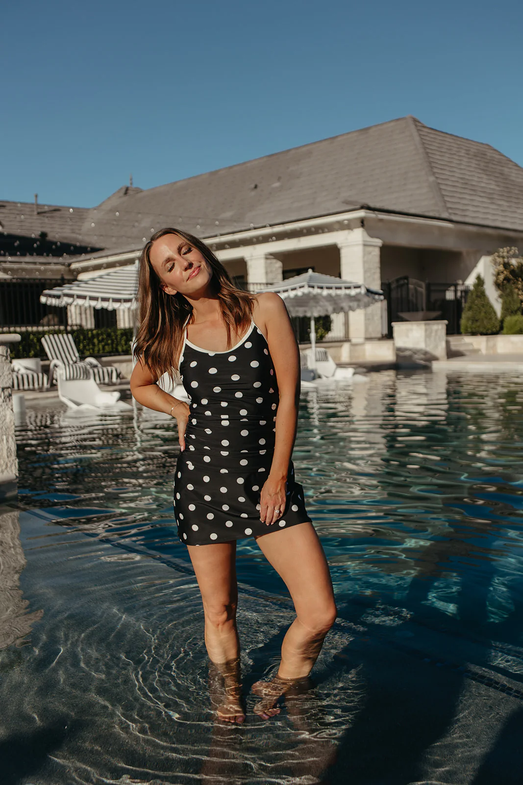 ACTIVE TANKINI SWIM TOP IN DOTS BY PINK DESERT - Image 14