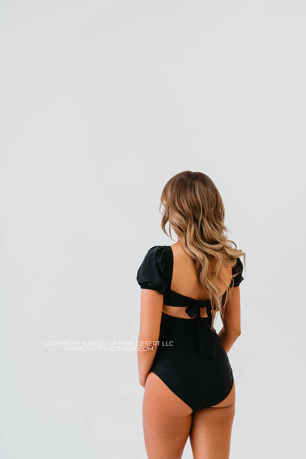 PUFF SLEEVE ONE PIECE IN BLACK BY PINK DESERT - Image 15