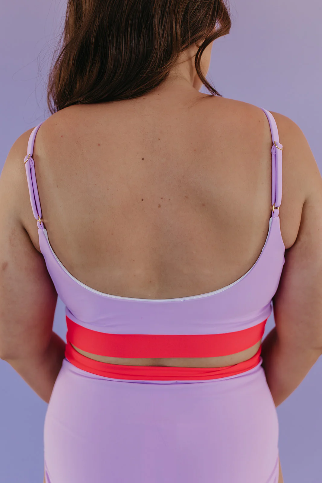 MIAMI SWIM TOP IN LILAC COLORBLOCK BY PINK DESERT X SARAH TRIPP - Image 5