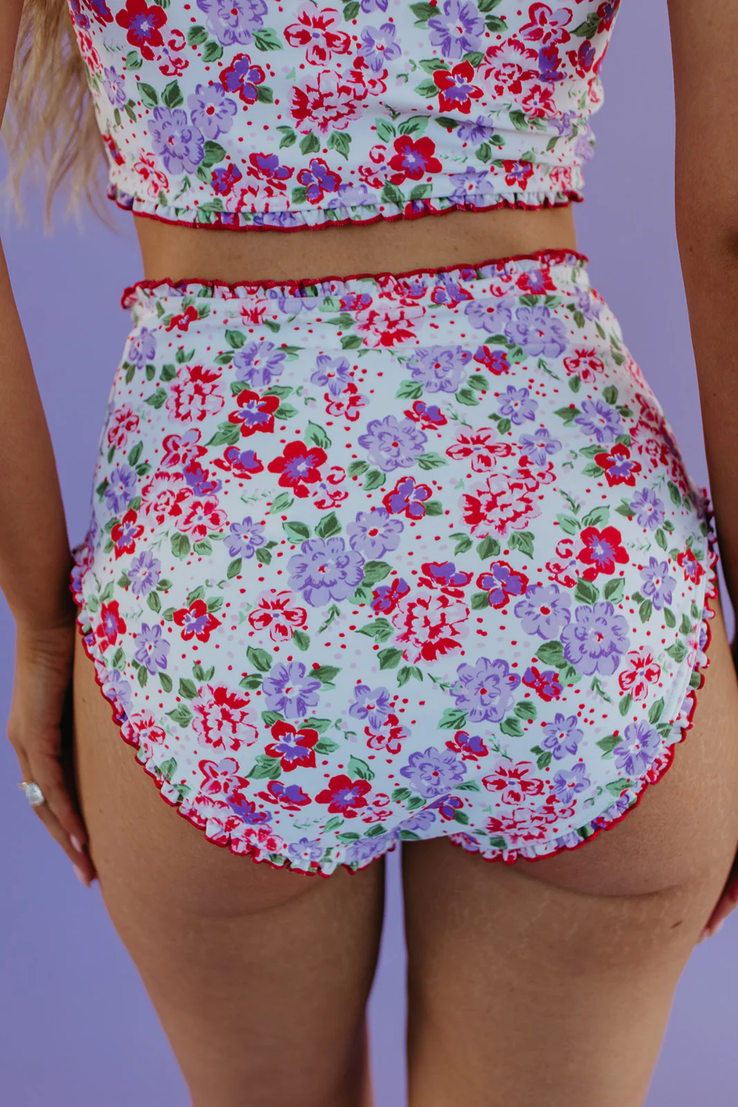RUFFLE SWIM BOTTOM IN CORAL BLOSSOM BY PINK DESERT X SARAH TRIPP - Image 7