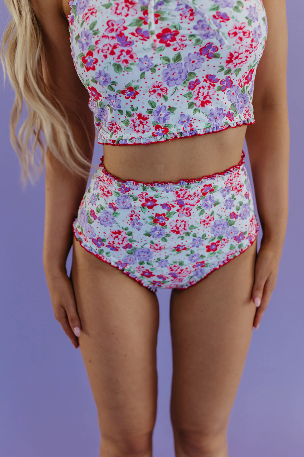 RUFFLE SWIM BOTTOM IN CORAL BLOSSOM BY PINK DESERT X SARAH TRIPP - Image 8