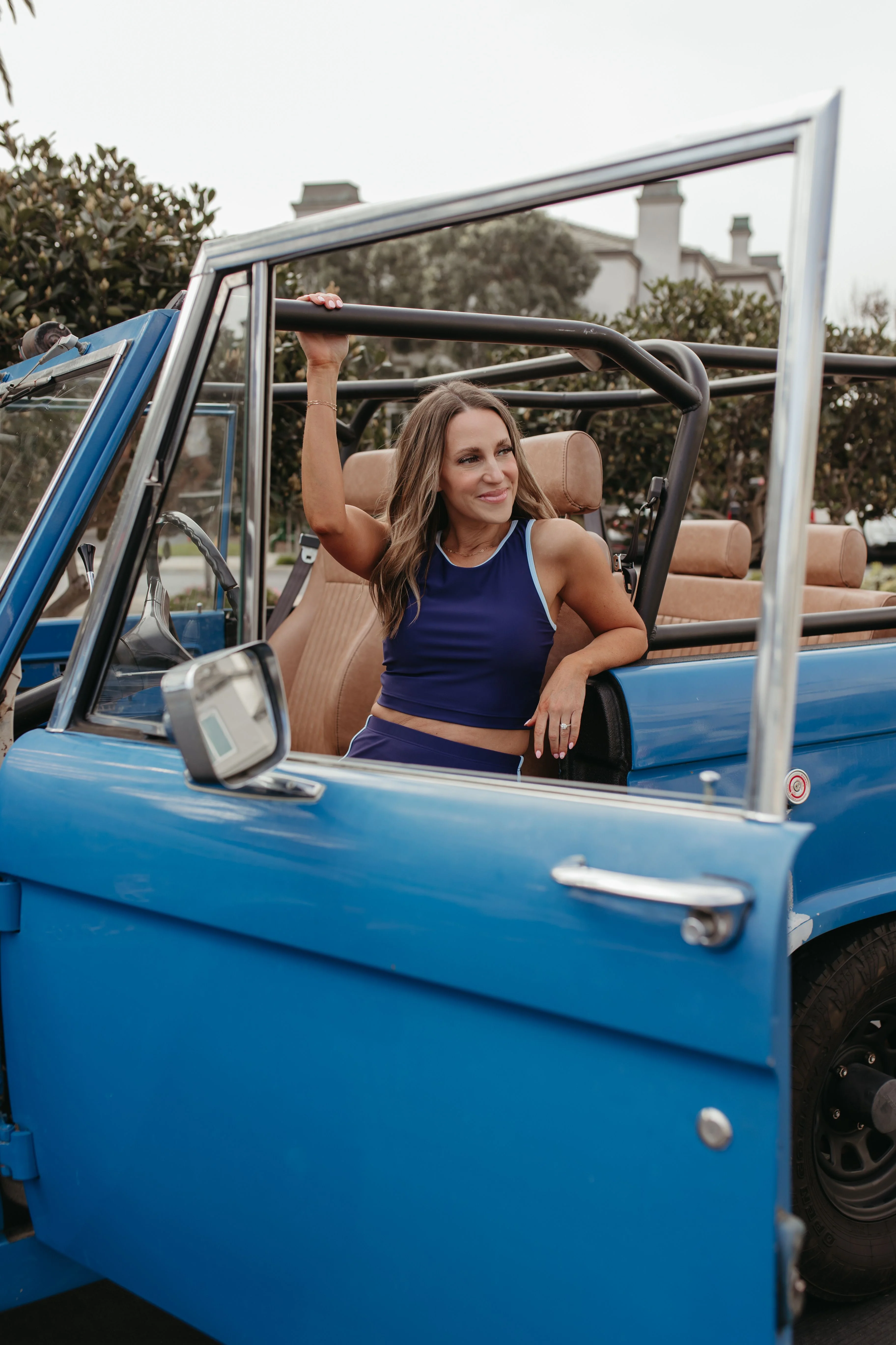 SURFS UP TWO PIECE IN NAVY WITH CONTRAST TRIM BY PINK DESERT - Image 17