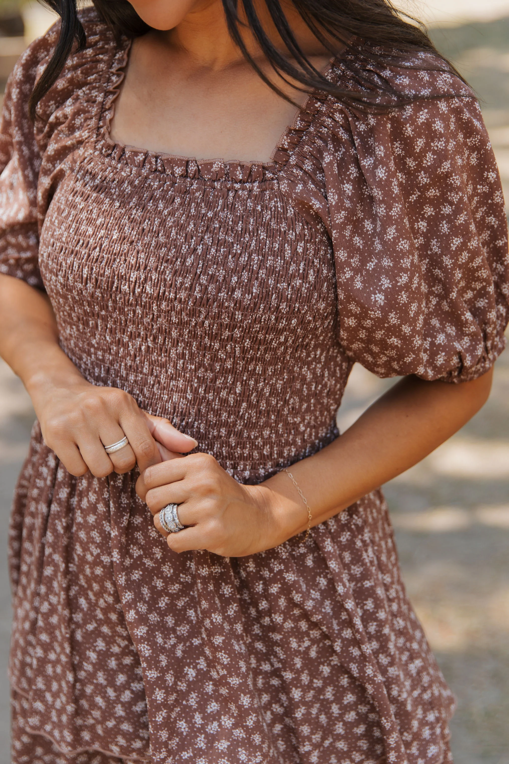 TEA PARTY DRESS IN MOCHA MOUSSE BY PINK DESERT - Image 3