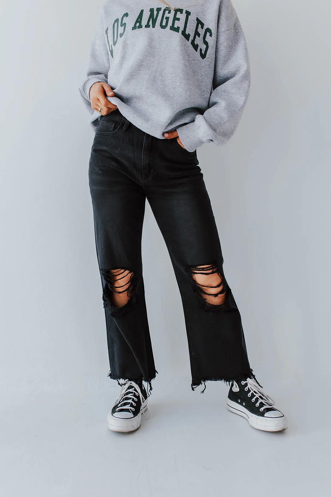 THE 90'S FLARE JEANS IN BLACK BY VERVET - Image 7