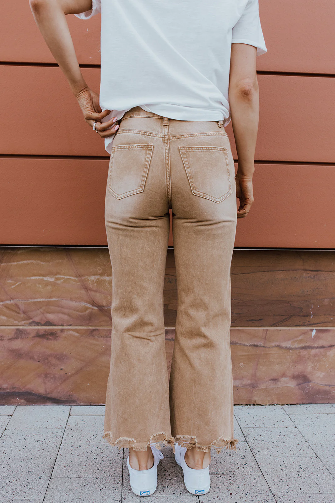 THE 90'S FLARE JEANS IN DISTRESSED COPPER BY VERVET - Image 10