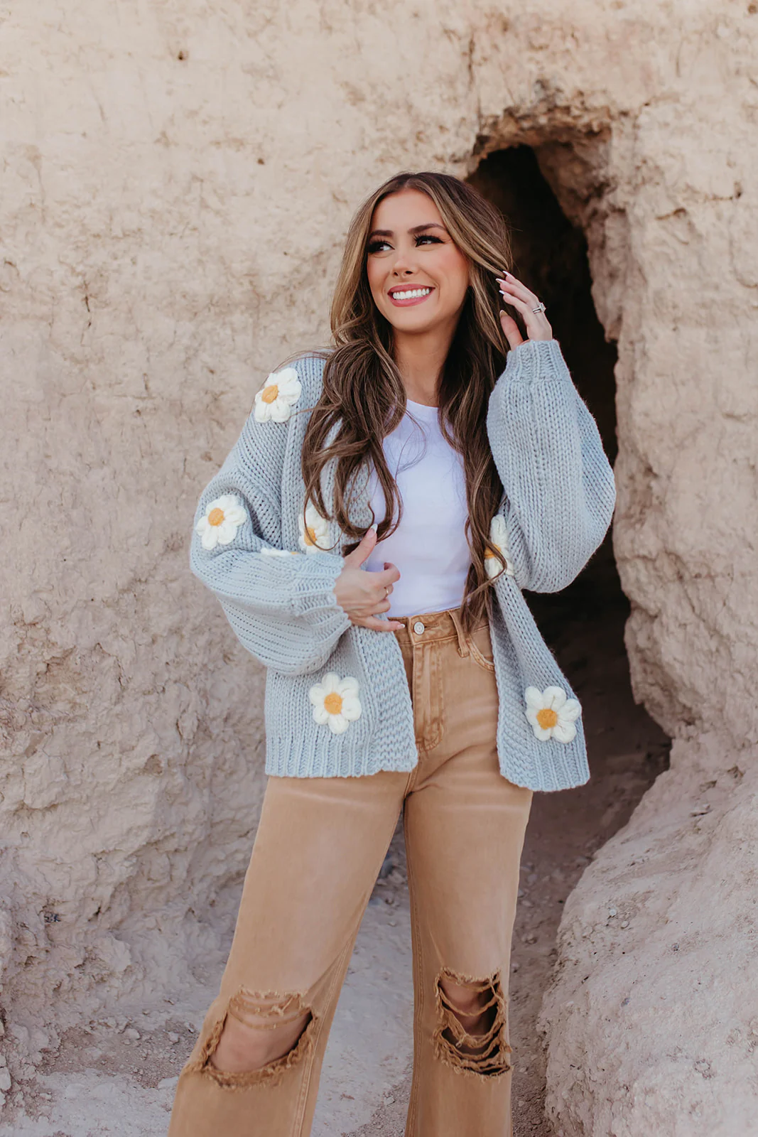 THE 90'S FLARE JEANS IN DISTRESSED COPPER BY VERVET - Image 4