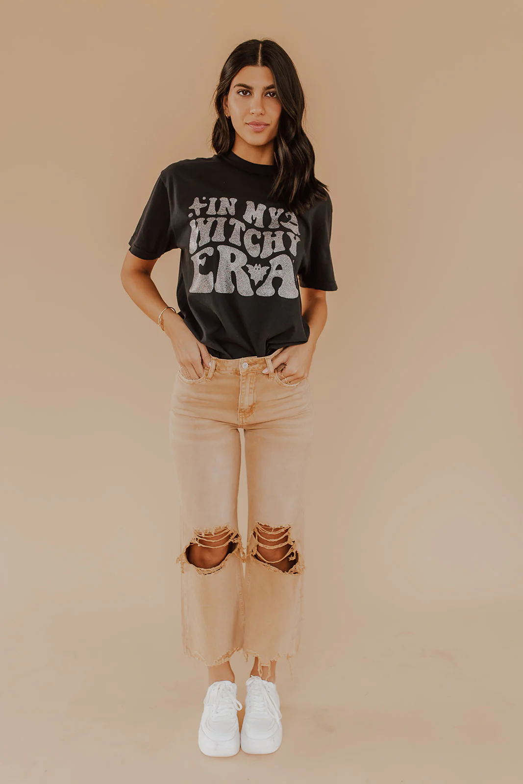THE 90'S FLARE JEANS IN DISTRESSED COPPER BY VERVET - Image 7