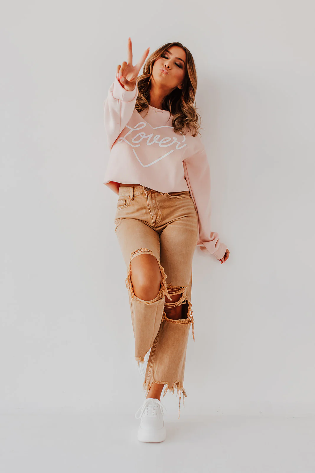 THE 90'S FLARE JEANS IN DISTRESSED COPPER BY VERVET - Image 8