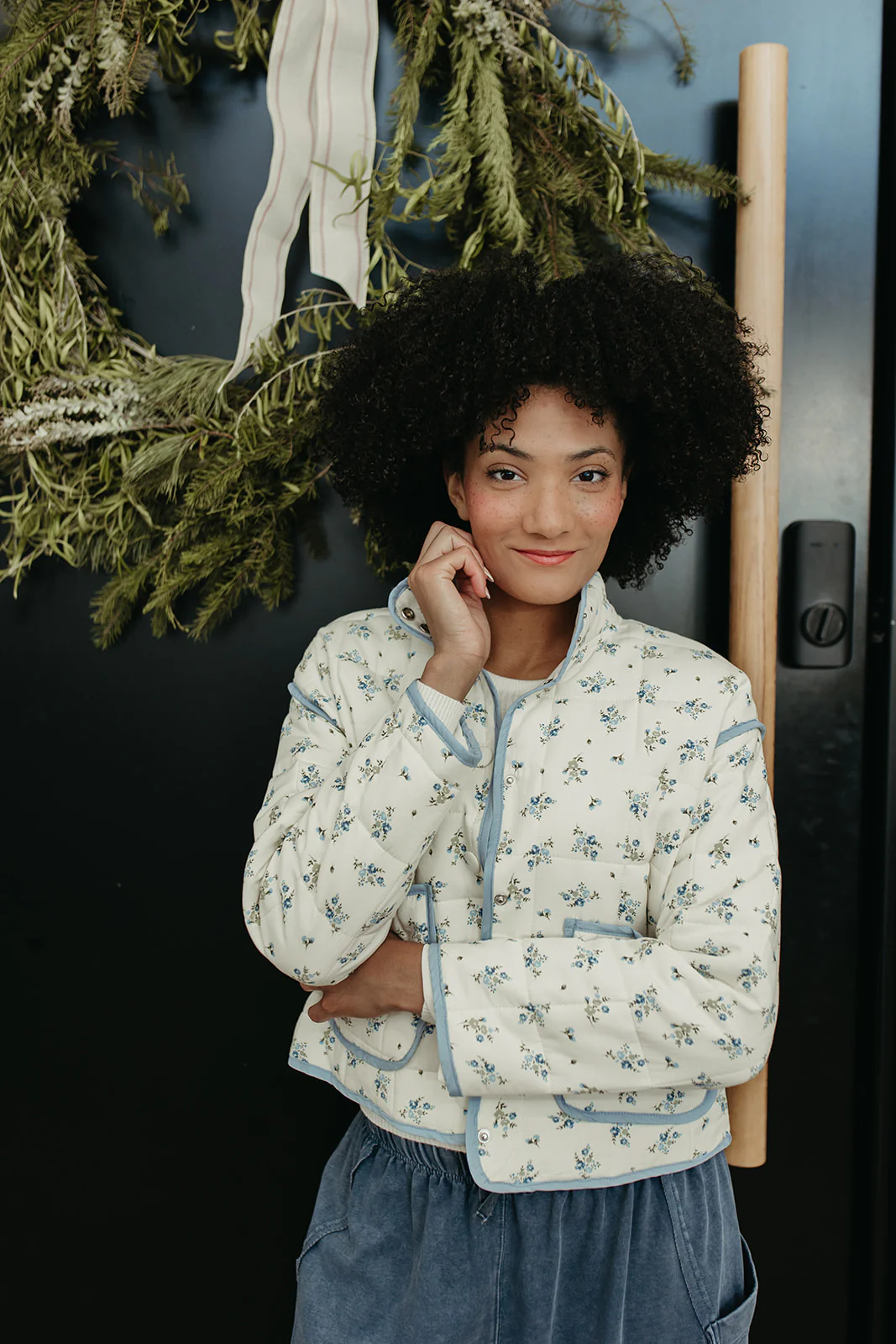 THE ASHTIN QUILTED PUFFER JACKET IN IVORY