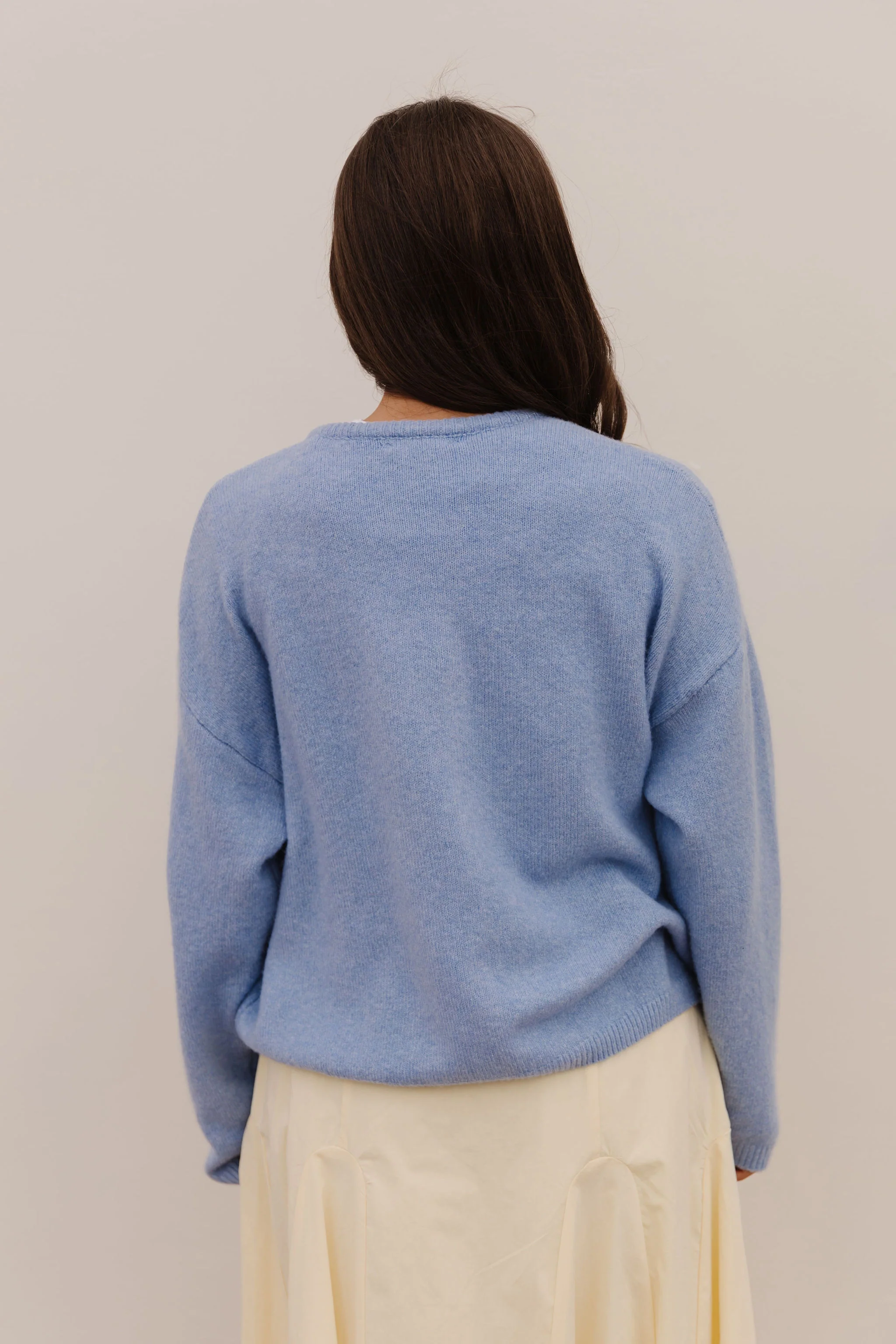 THE AURORA SWEATER CARDIGAN IN SKY BLUE - Image 5
