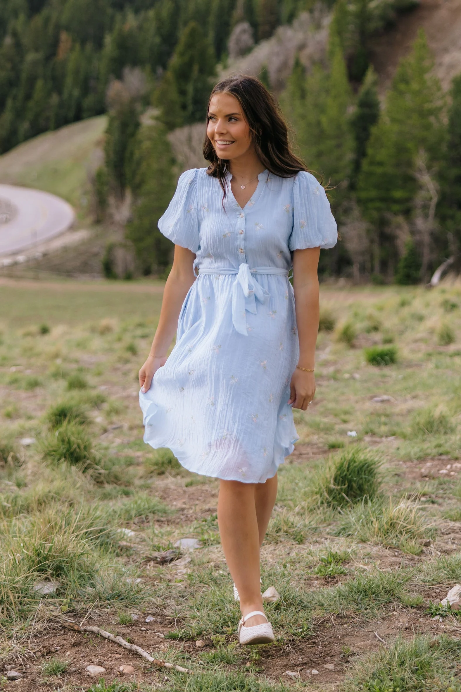 THE AVA FLOWER EMBROIDERED DRESS - Image 2