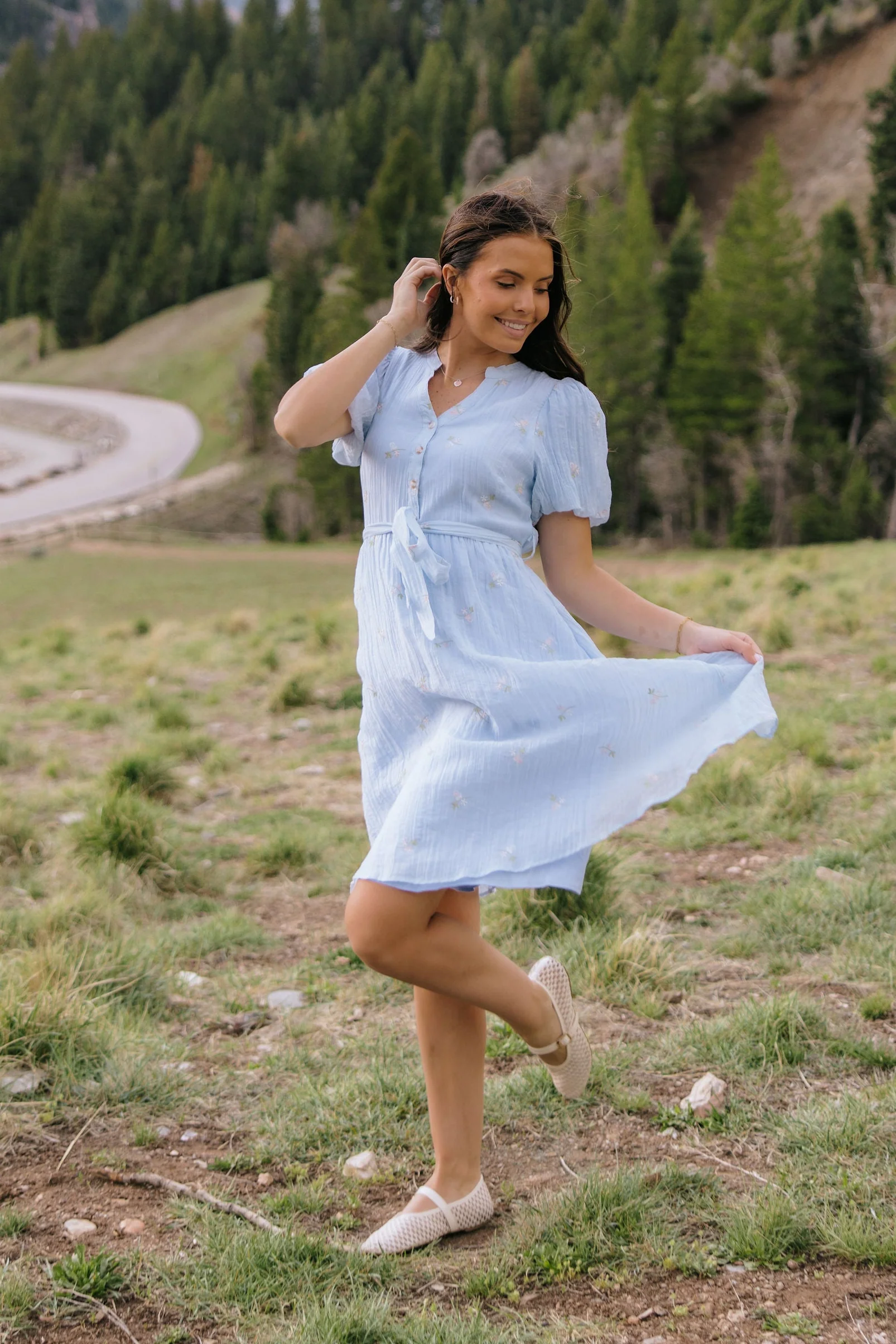 THE AVA FLOWER EMBROIDERED DRESS - Image 6